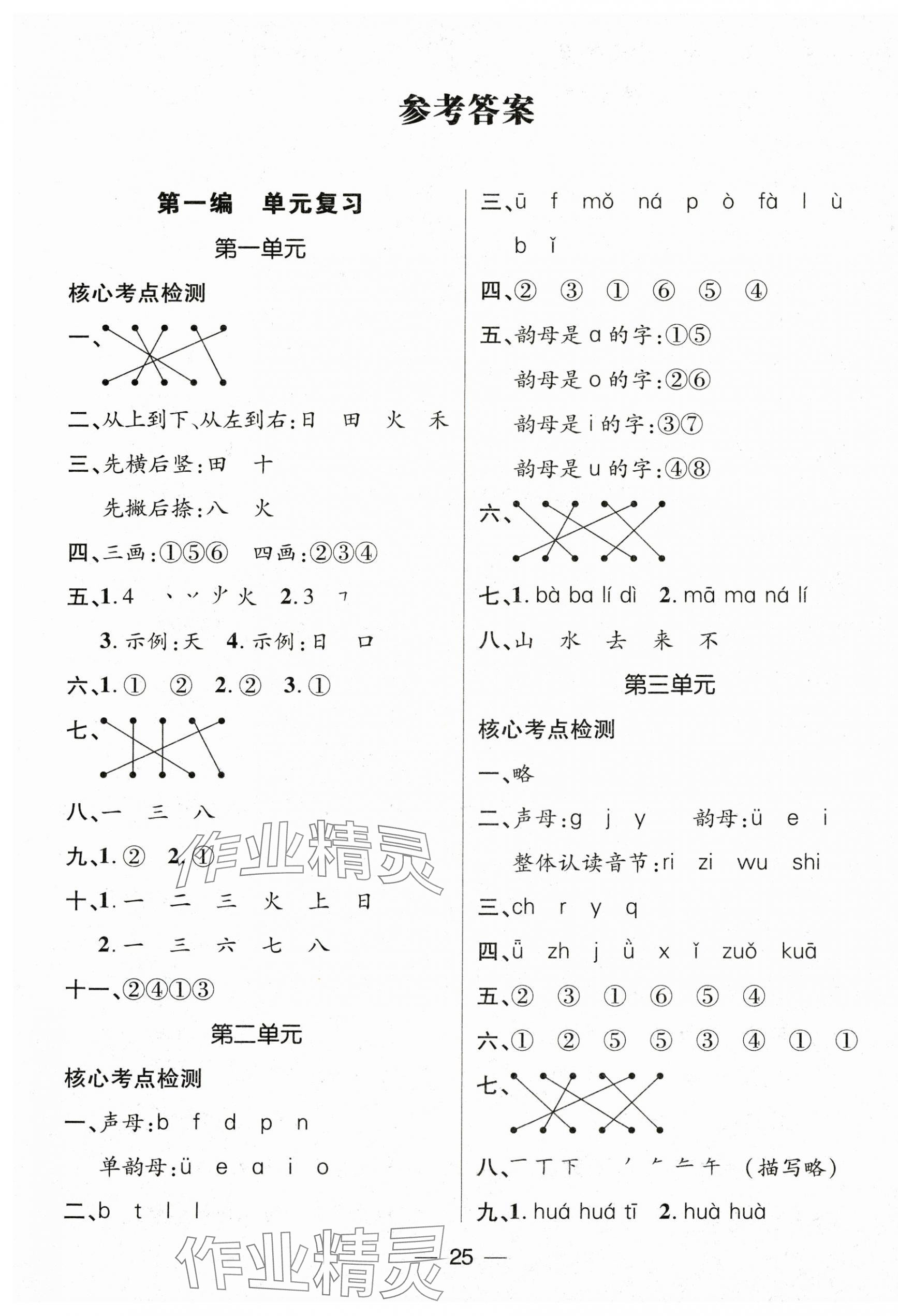 2025年鴻鵠志文化期末沖刺王寒假作業(yè)一年級語文人教版湖南專版 第1頁