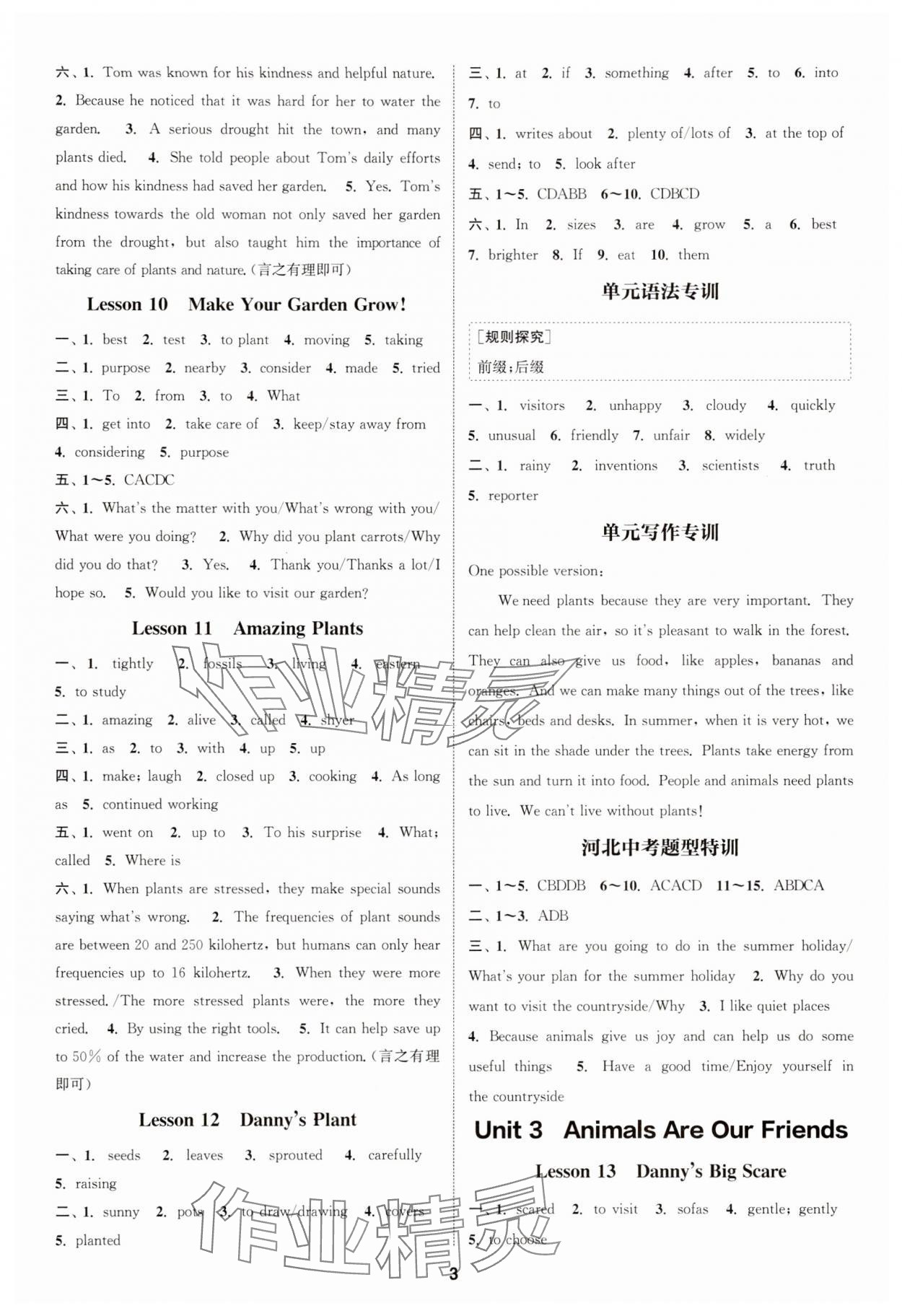 2025年通成学典课时作业本八年级英语下册冀教版河北专版 第3页