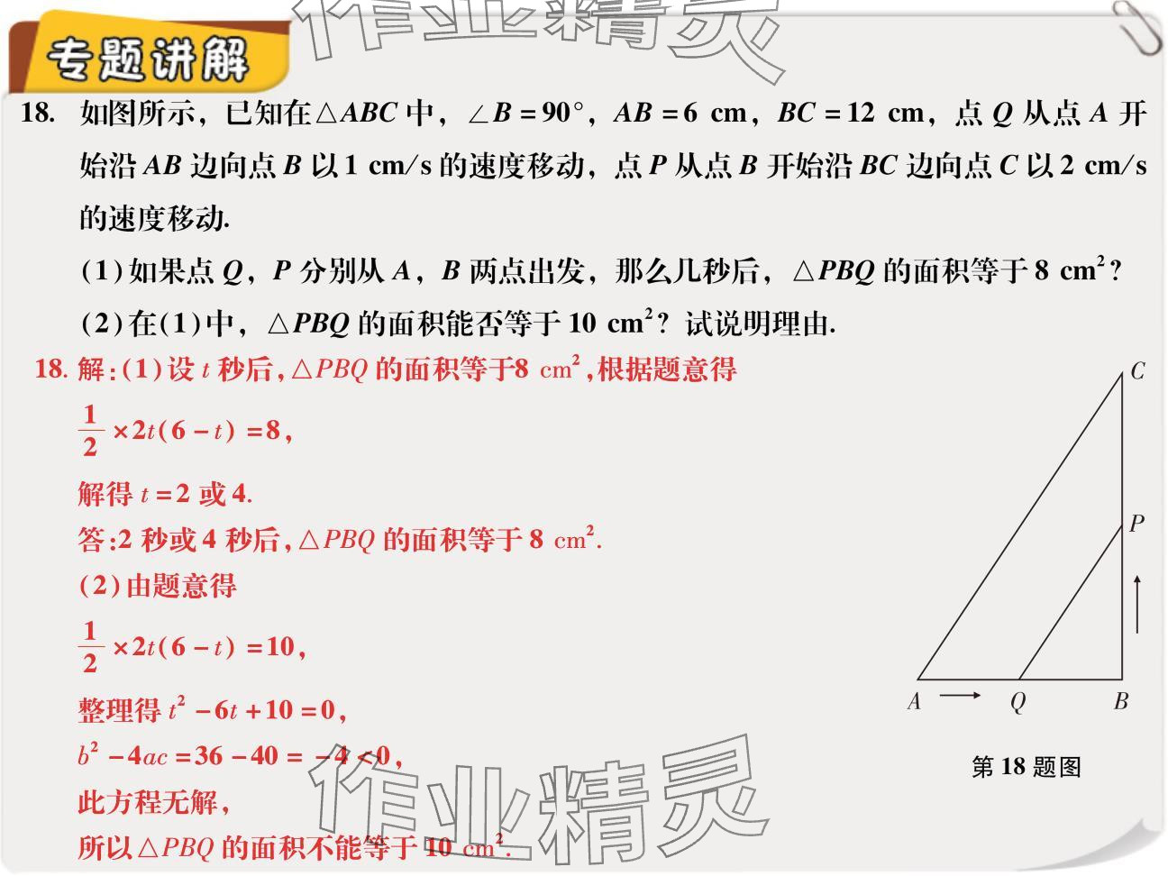 2024年复习直通车期末复习与假期作业九年级数学北师大版 参考答案第40页