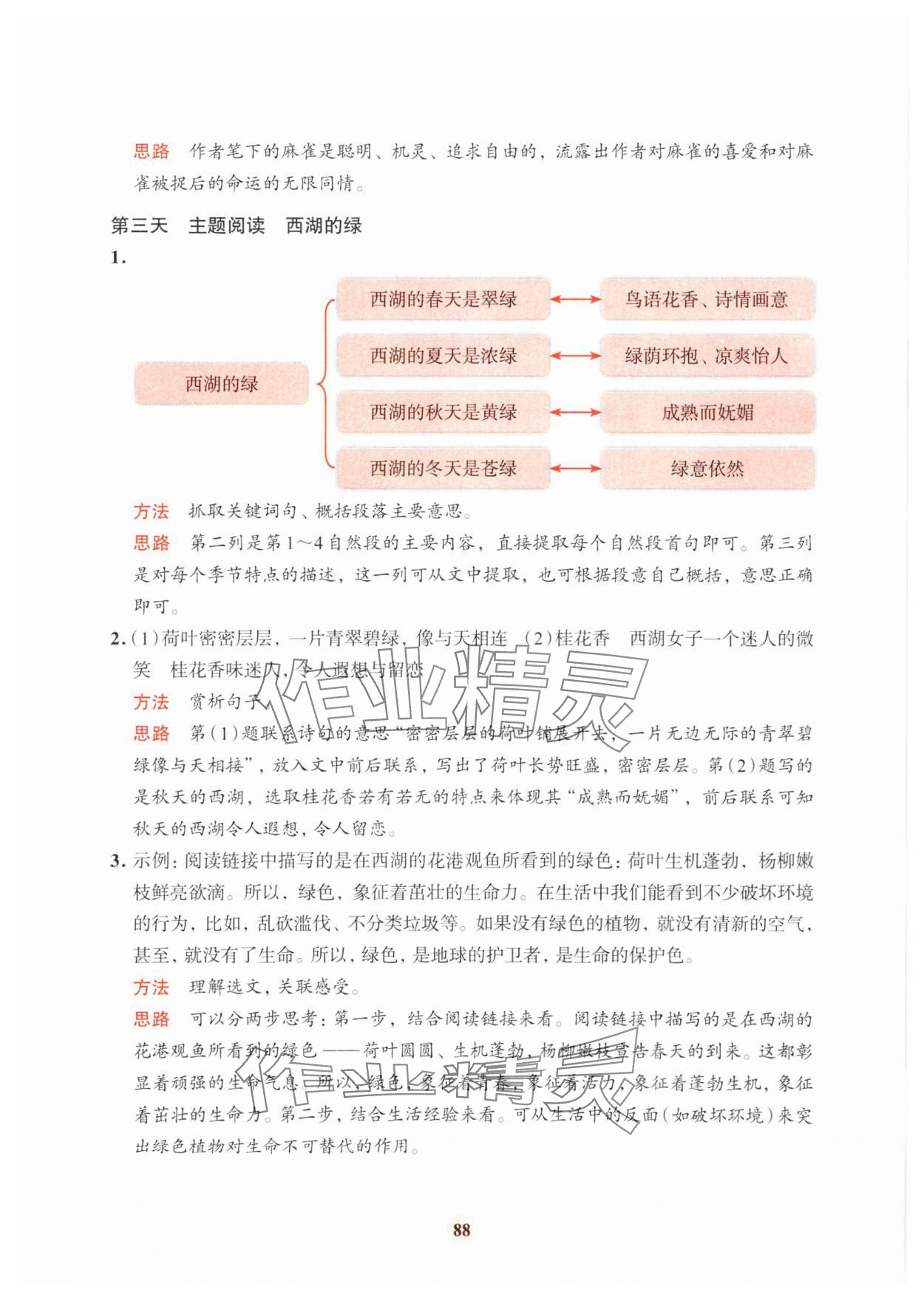 2025年知行合寒假阅读与习训三年级语文 参考答案第6页