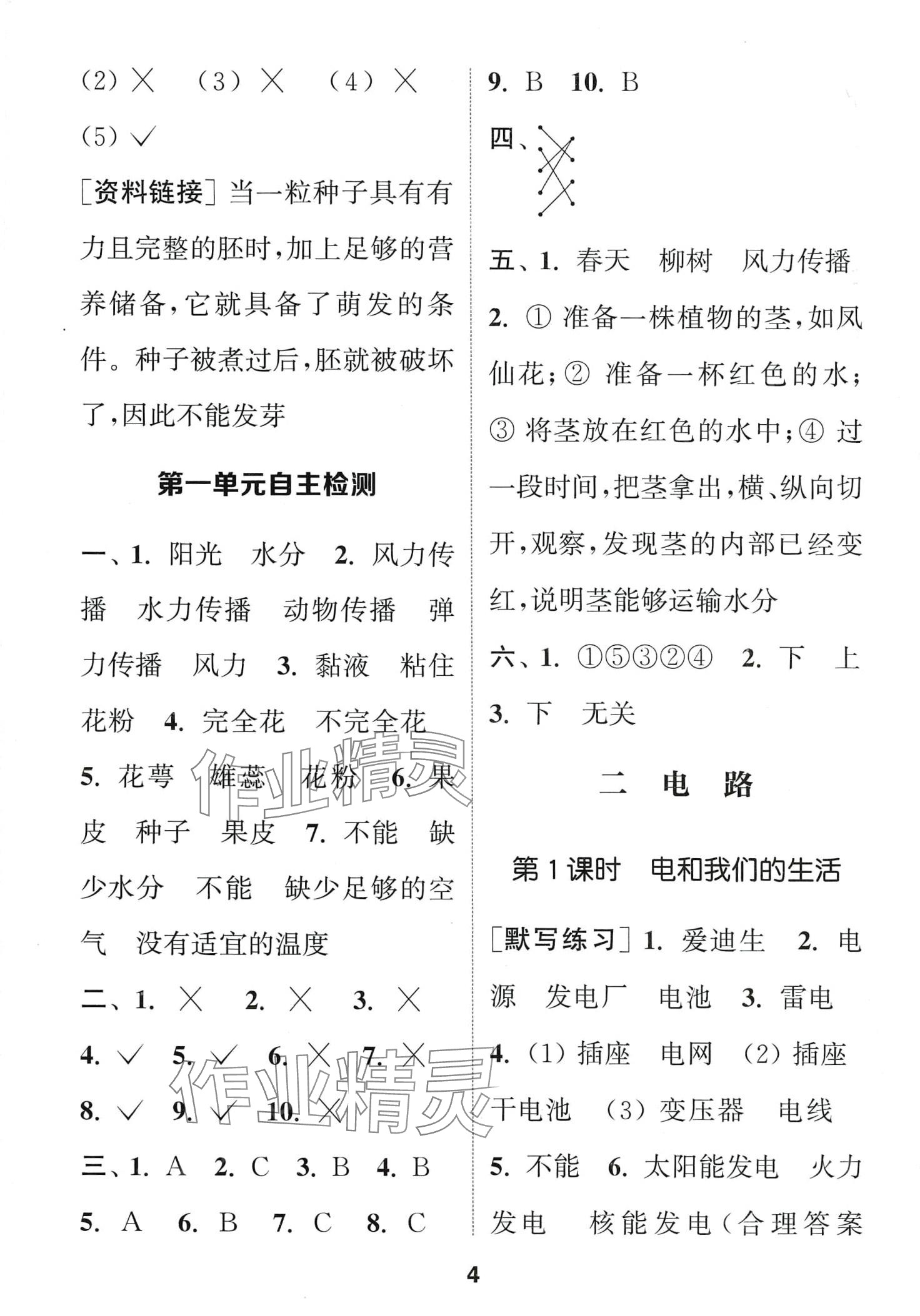 2024年通城學(xué)典默寫能手四年級科學(xué)下冊教科版 第4頁