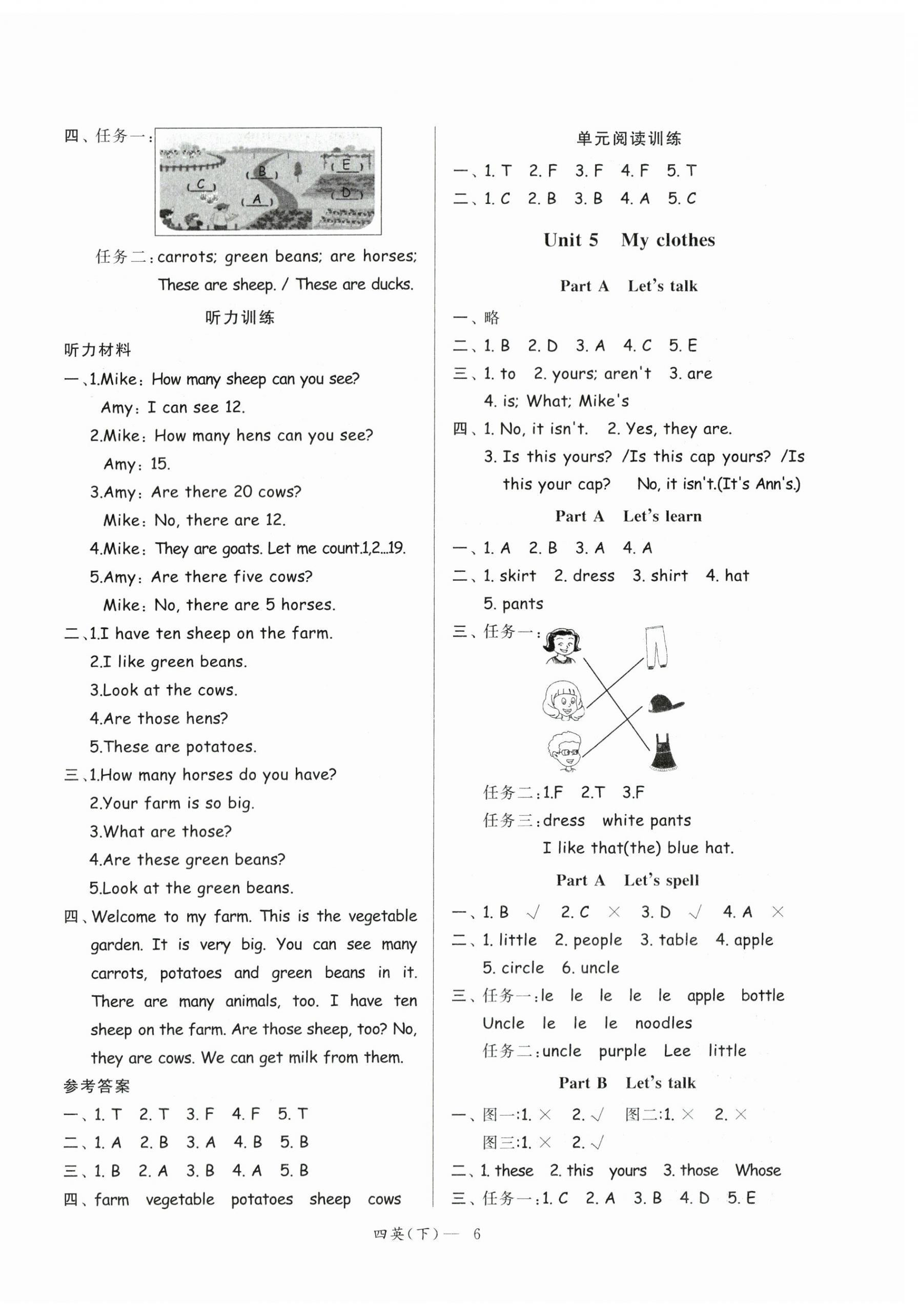 2024年小學(xué)學(xué)習(xí)好幫手四年級(jí)英語(yǔ)下冊(cè)人教版 第6頁(yè)