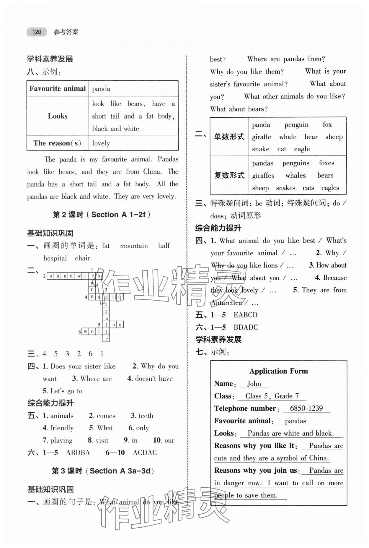 2025年同步練習冊大象出版社七年級英語下冊人教版 參考答案第2頁