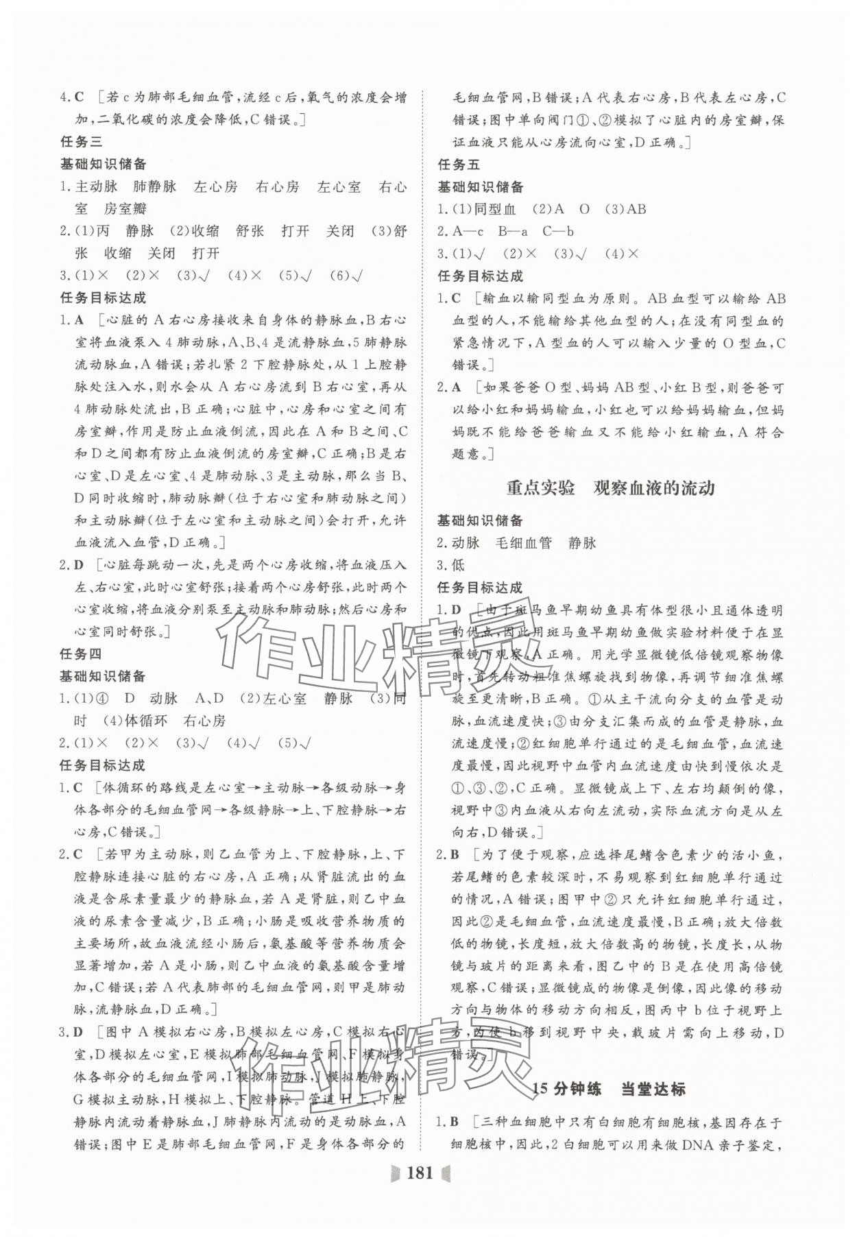 2025年初中總復(fù)習(xí)山東教育出版社生物中考濟(jì)南版 參考答案第17頁(yè)