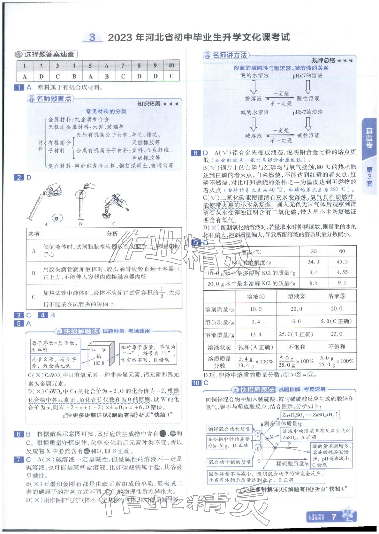 2026年金考卷中考45套汇编化学河北专版 第6页