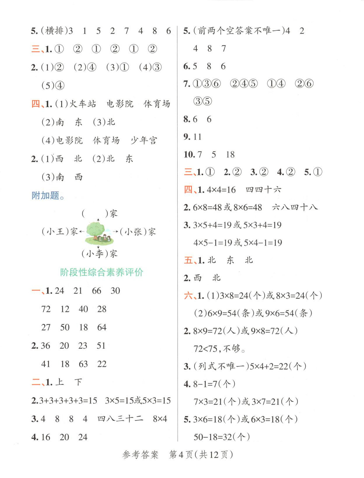 2025年小學(xué)學(xué)霸單元期末標(biāo)準(zhǔn)卷二年級數(shù)學(xué)上冊青島版 第4頁