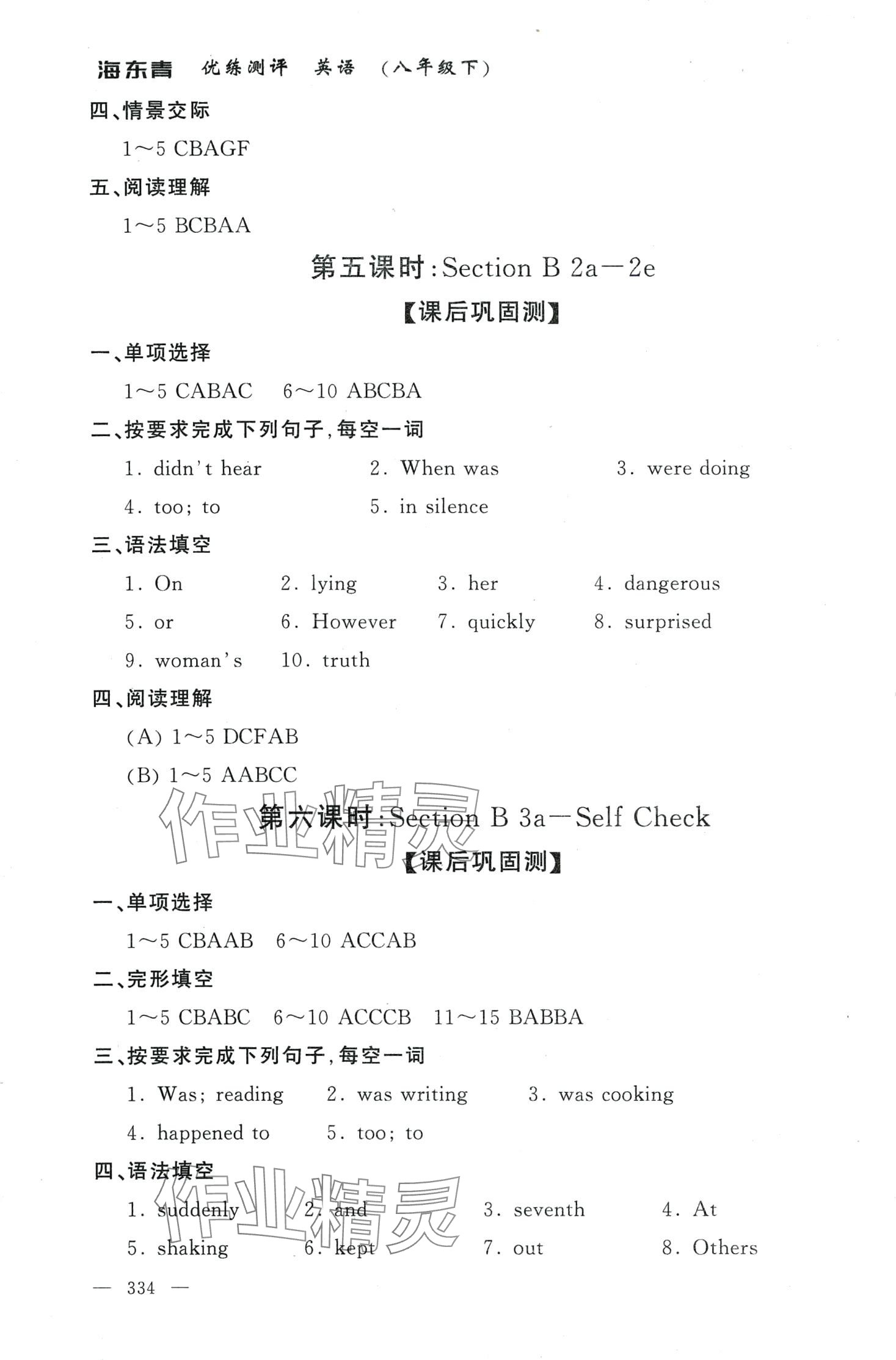 2024年海東青優(yōu)練測評八年級英語下冊人教版牡丹江專版 第16頁
