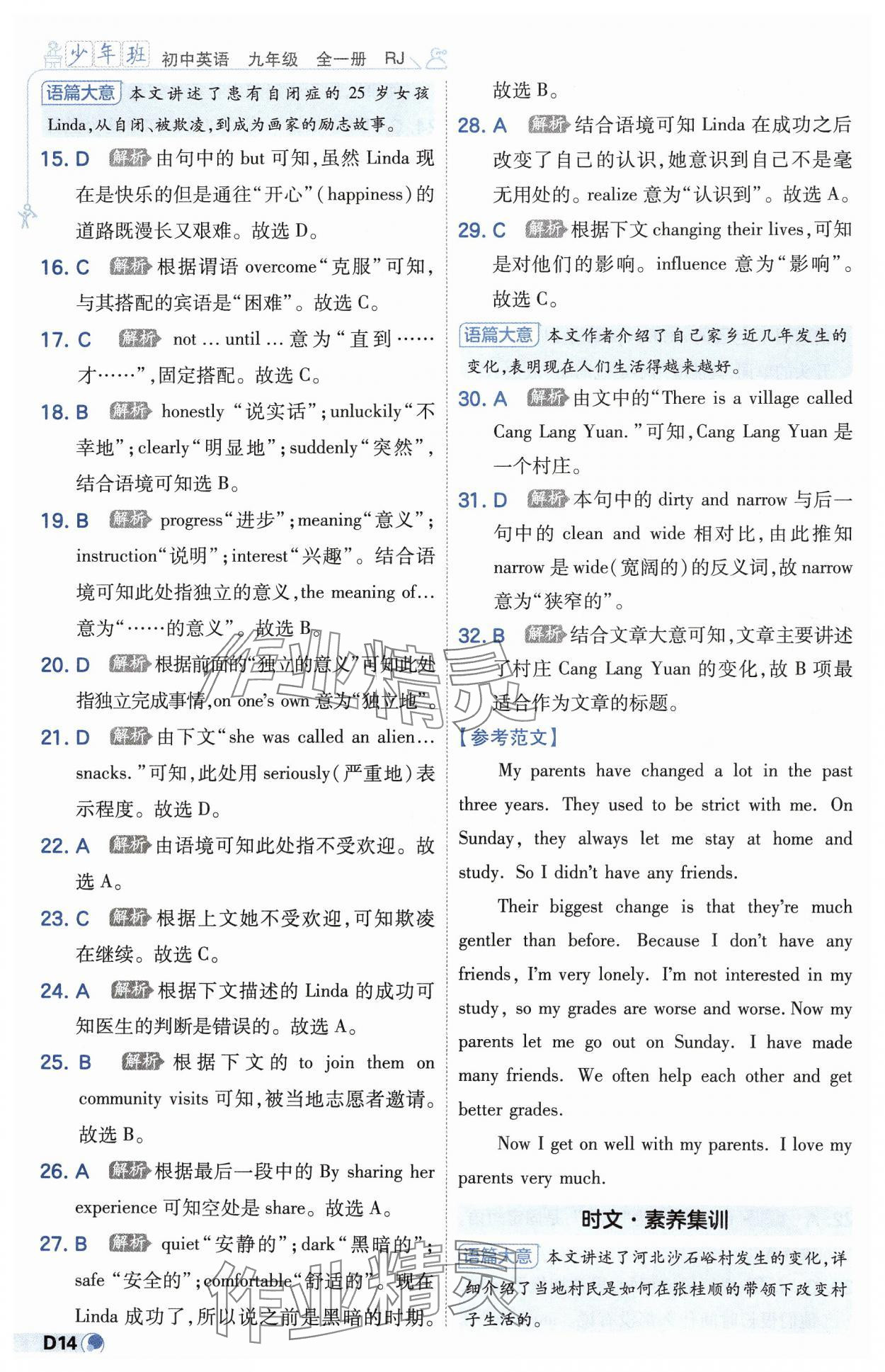 2025年少年班初中英語九年級全一冊人教版 第14頁