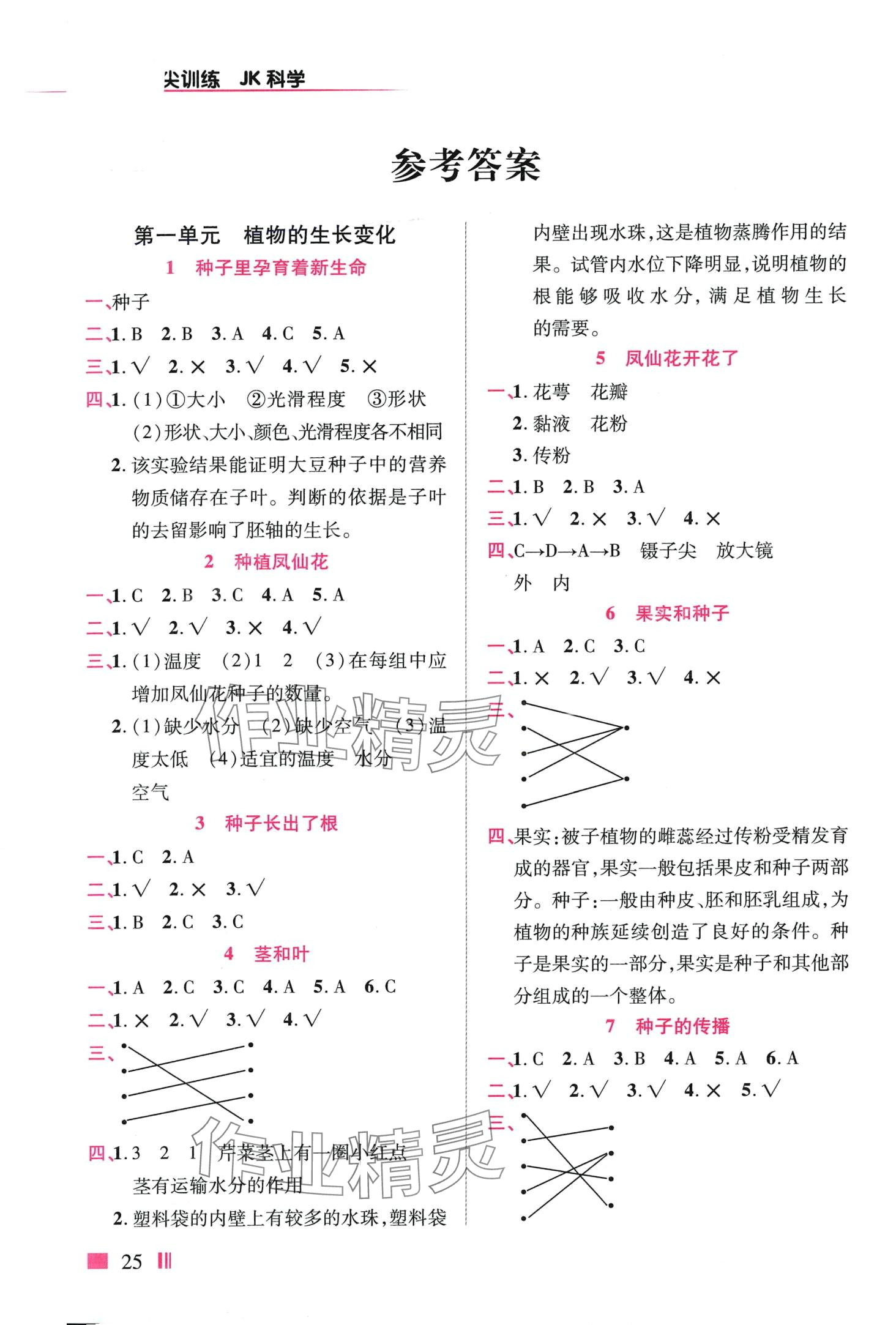 2024年頂尖訓練四年級科學下冊教科版 第1頁