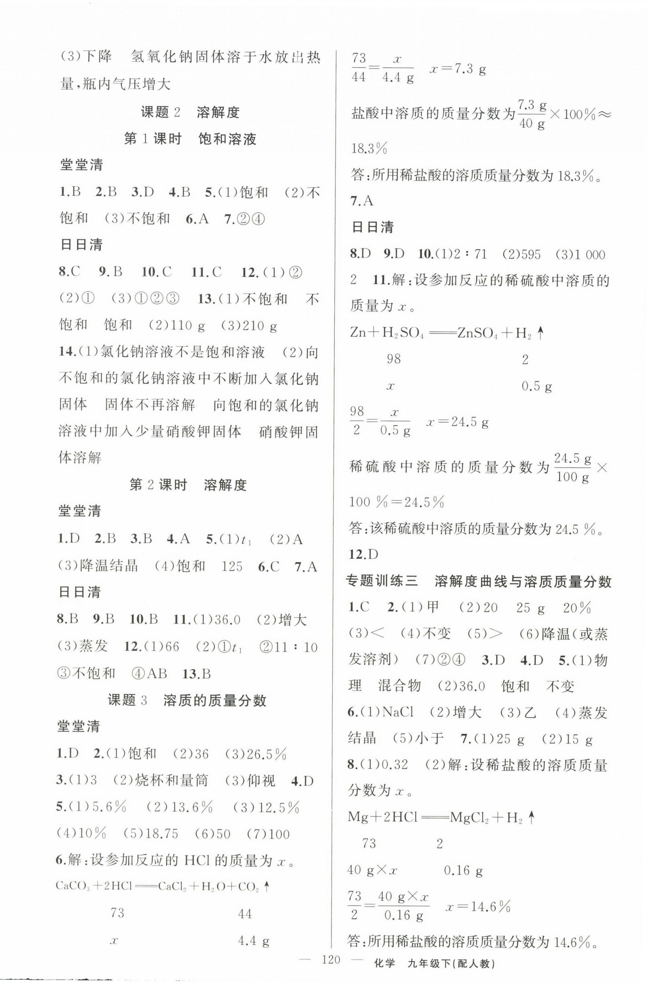 2025年四清導(dǎo)航九年級化學(xué)下冊人教版 第4頁