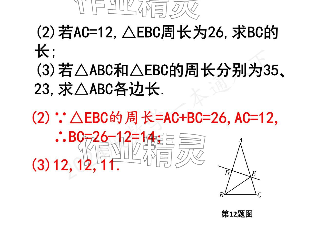 2025年一本通武漢出版社八年級數(shù)學下冊北師大版精簡版 參考答案第43頁