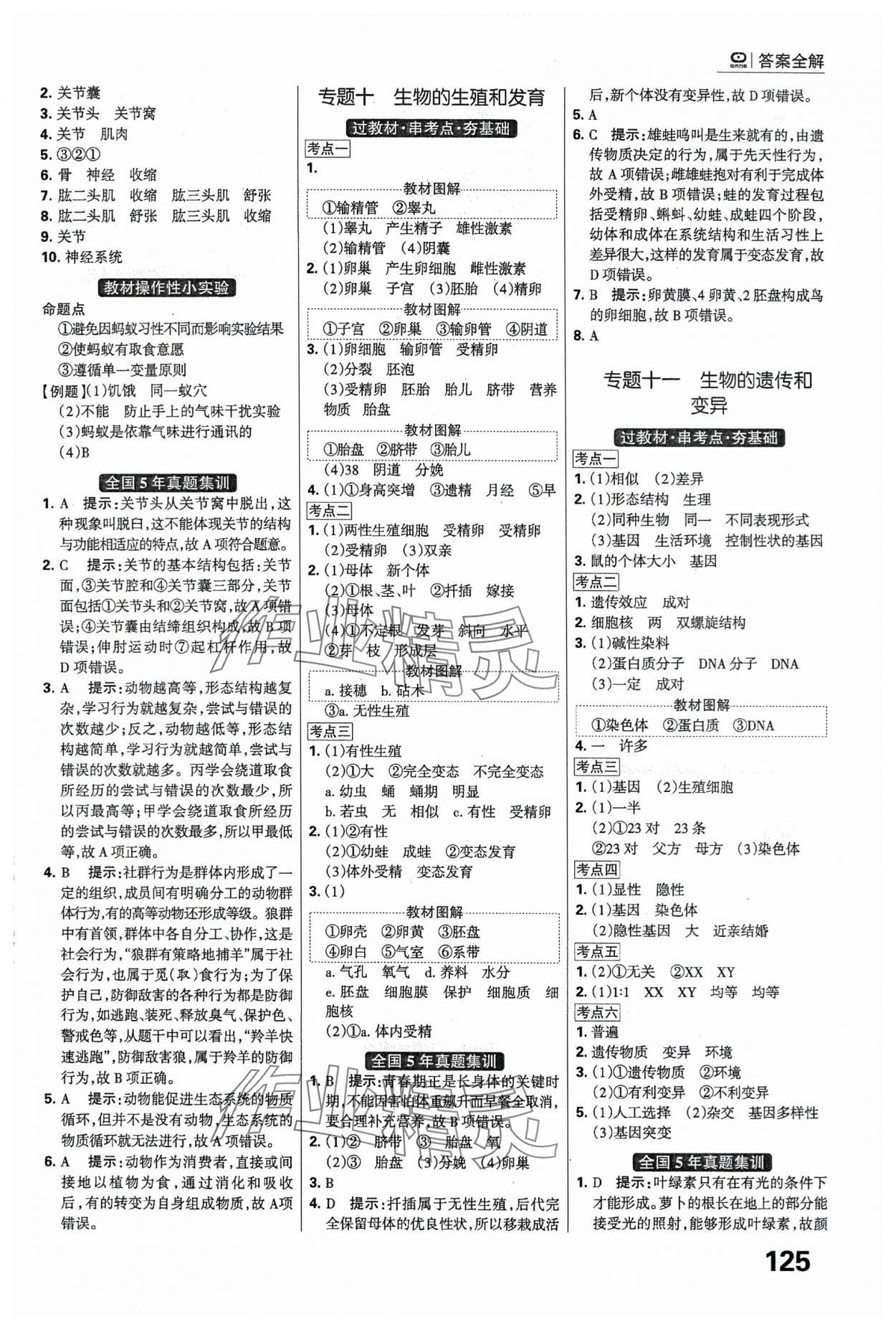 2024年全優(yōu)中考系統(tǒng)總復(fù)習(xí)生物河北專版 第7頁