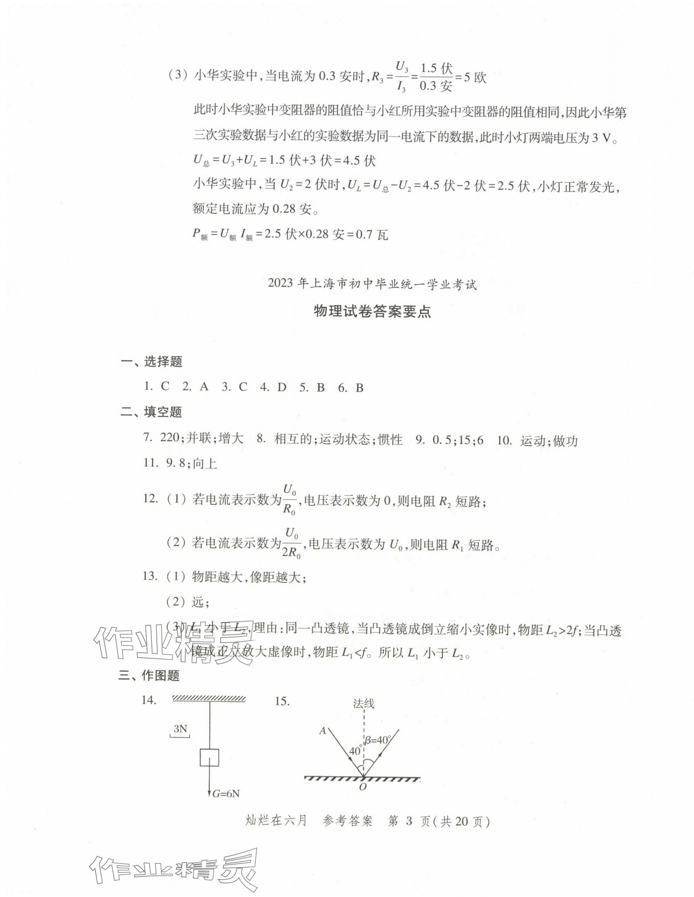 2025年?duì)N爛在六月上海中考真卷物理 第3頁