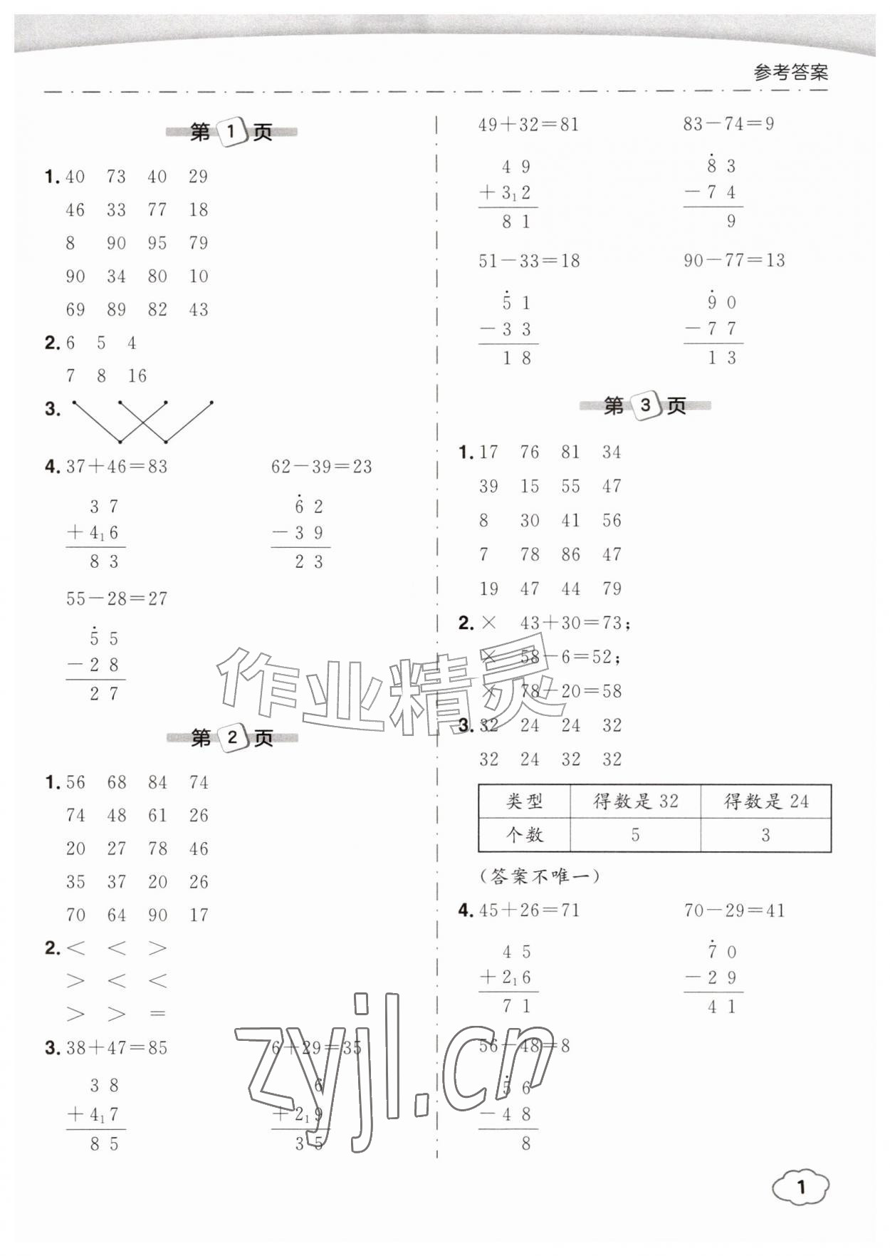 2026年黄冈小状元口算笔算天天练二年级数学上册人教版&nbsp;第1页