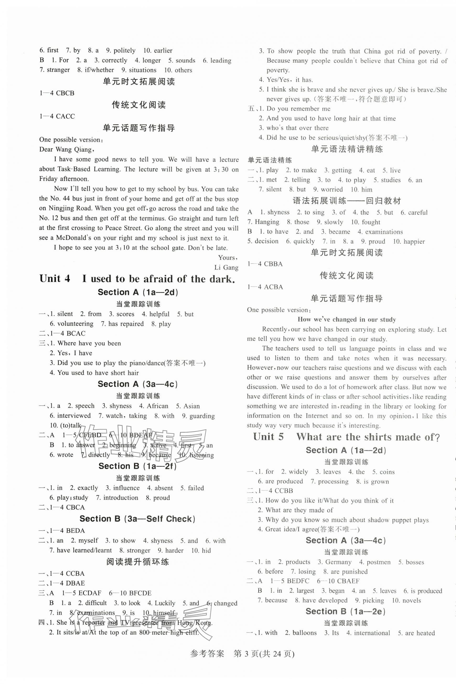 2025年課堂過關循環(huán)練九年級英語全一冊人教版 第3頁