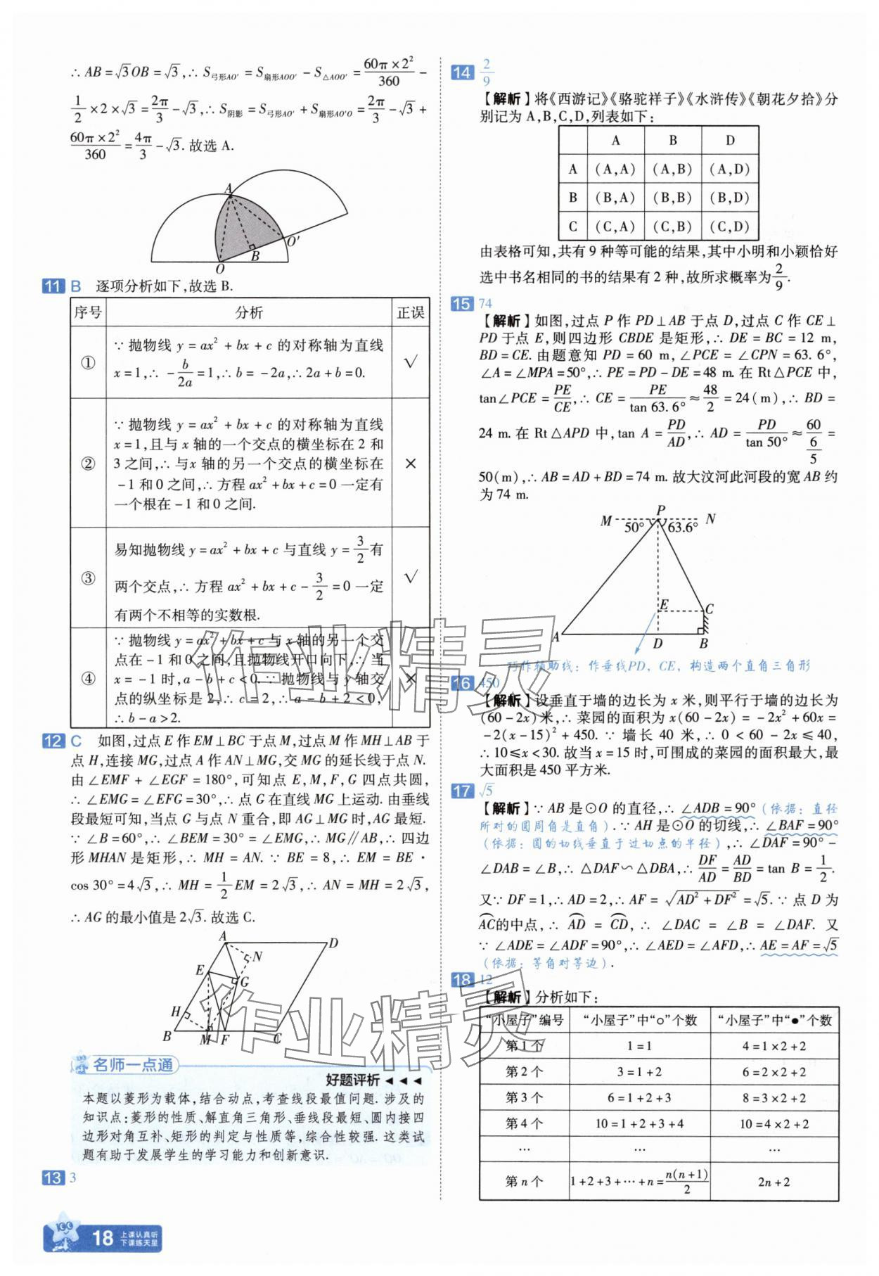 2025年金考卷中考45套匯編數(shù)學(xué)山東專版 參考答案第18頁