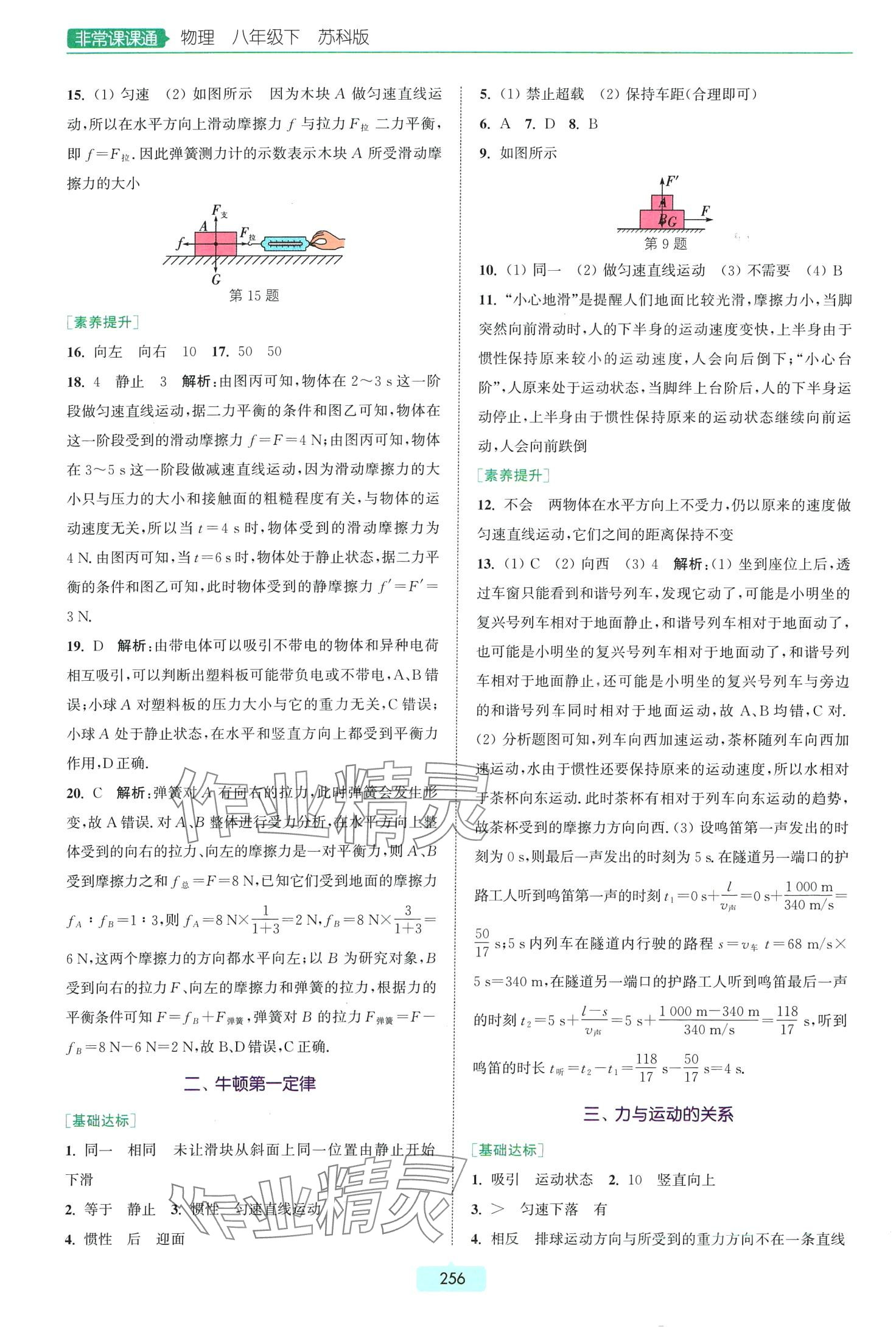 2024年通城学典非常课课通八年级物理下册苏科版江苏专版 第6页