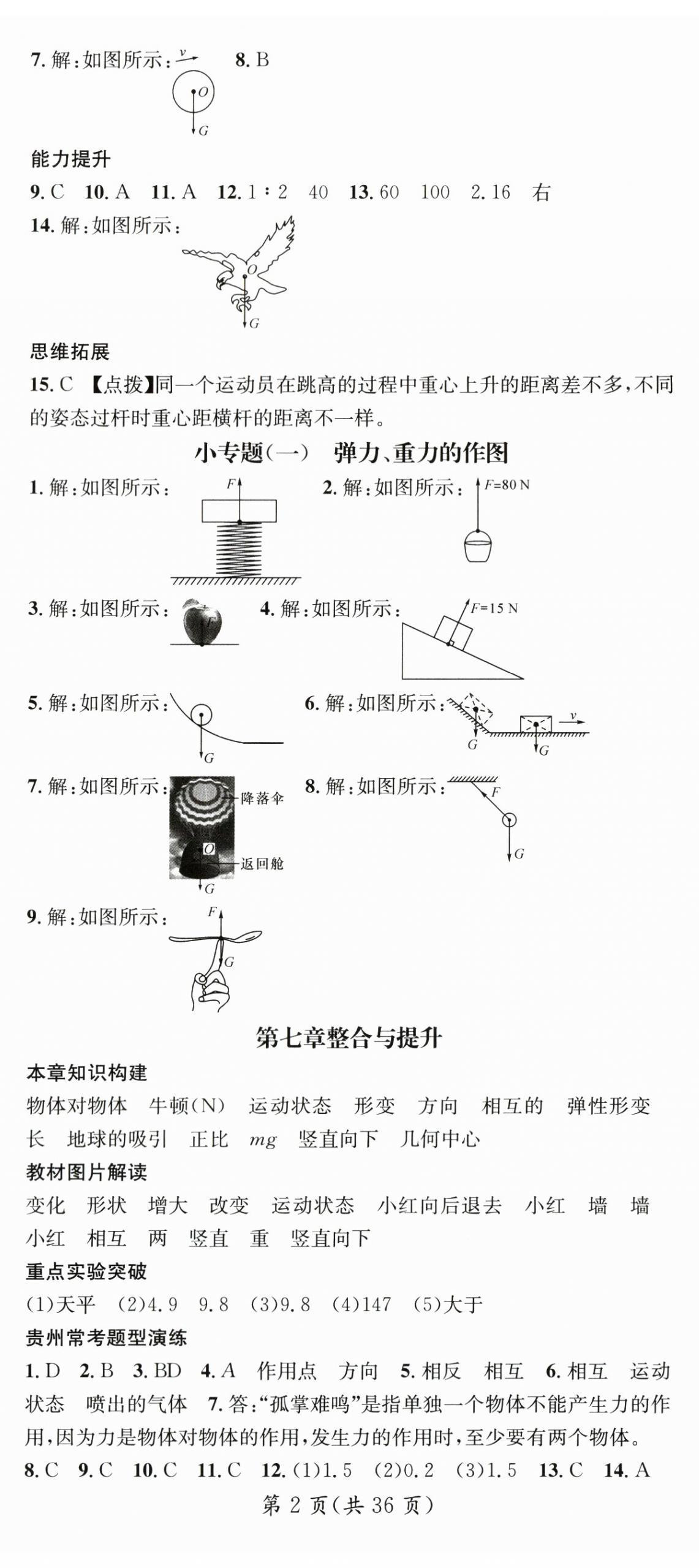 2024年名师测控八年级物理下册人教版贵州专版 第2页