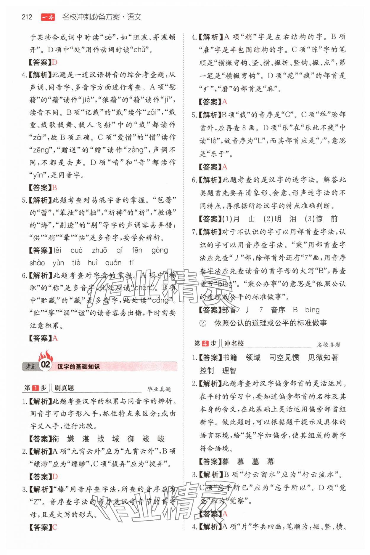 2025年一本名校冲刺必备方案六年级语文 第2页