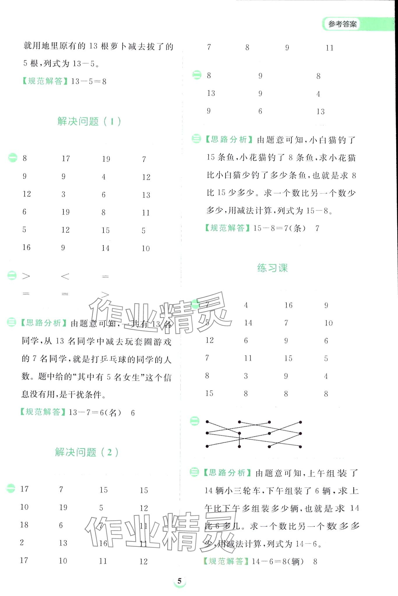 2024年金牛耳計算天天練一年級數(shù)學(xué)下冊人教版 第5頁