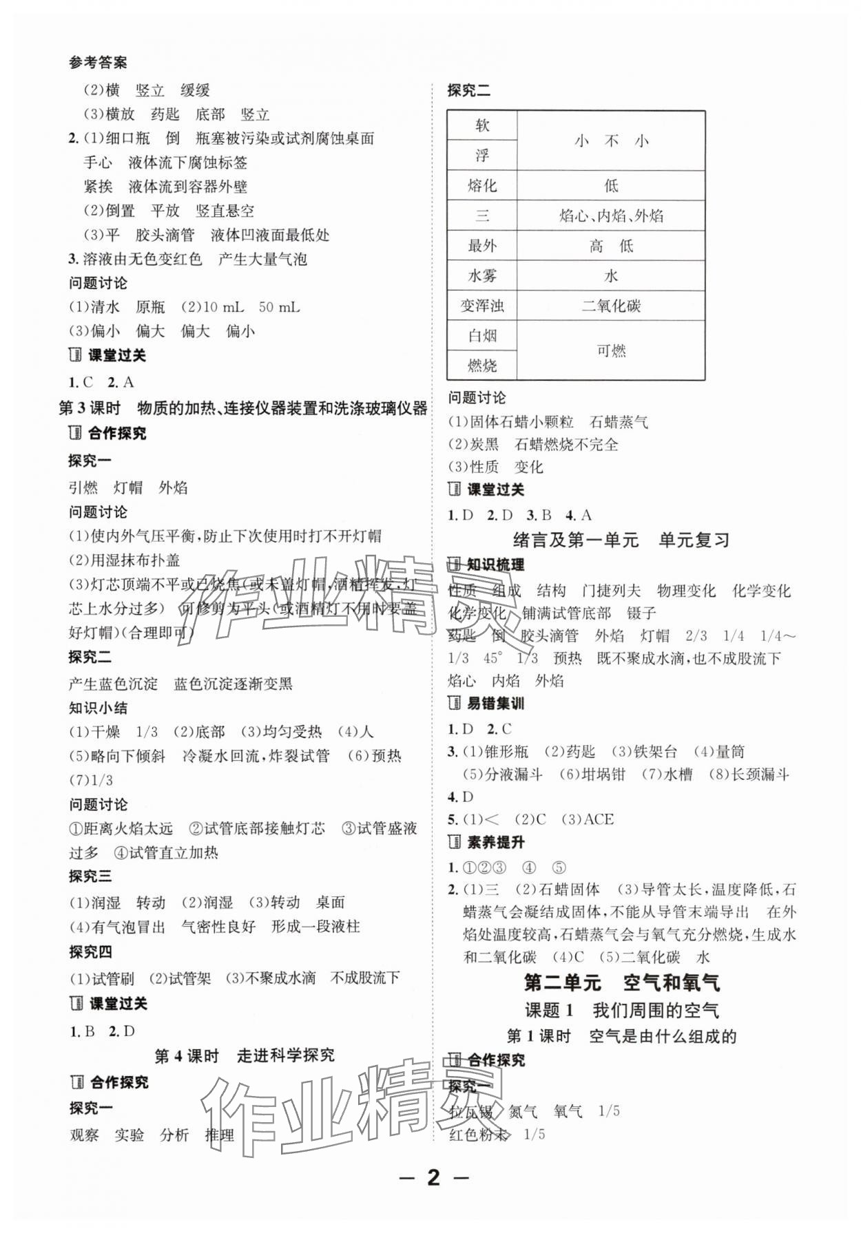 2024年全程突破九年级化学全一册人教版 第2页