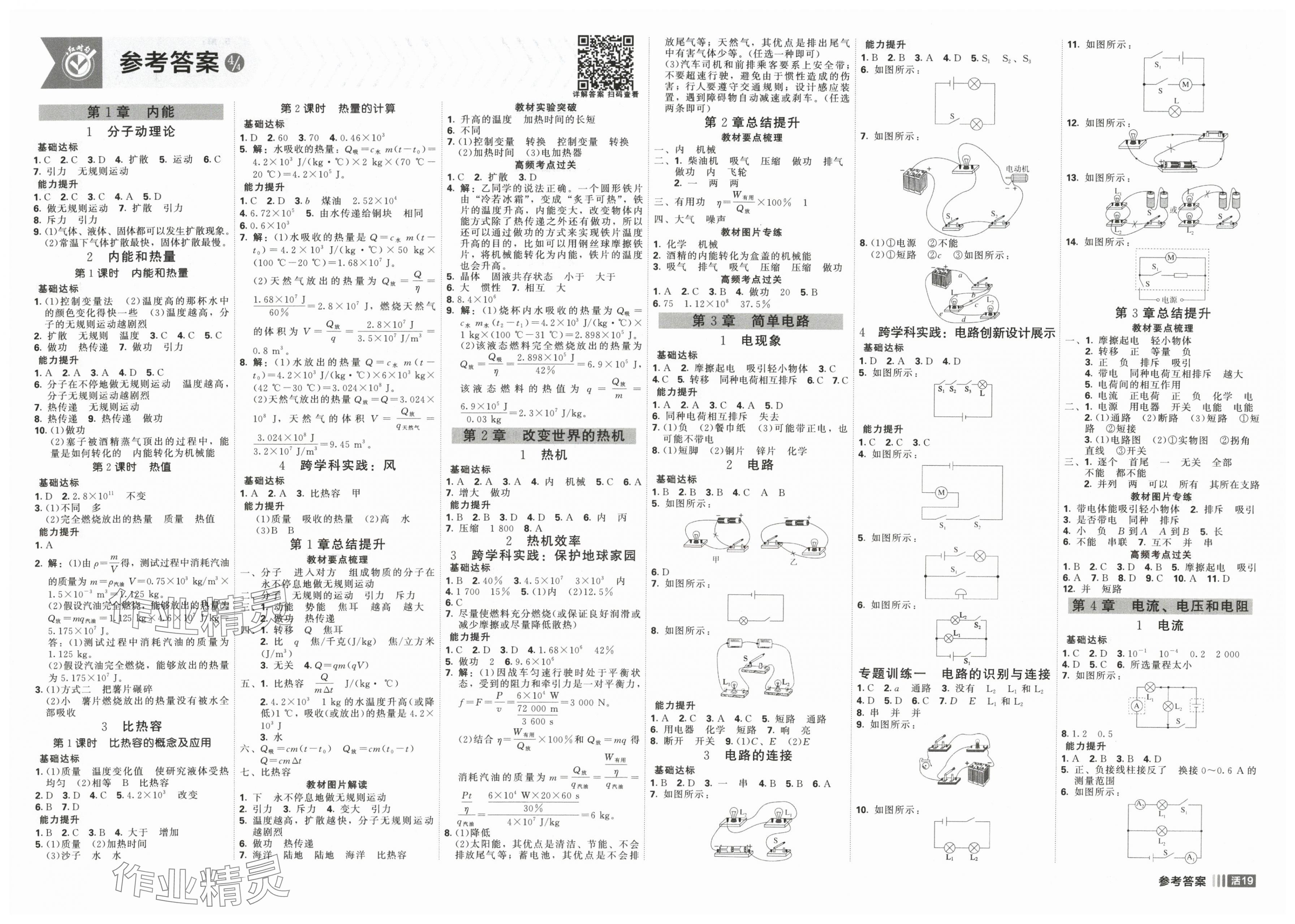 2025年红对勾练吧九年级物理上册教科版 第1页