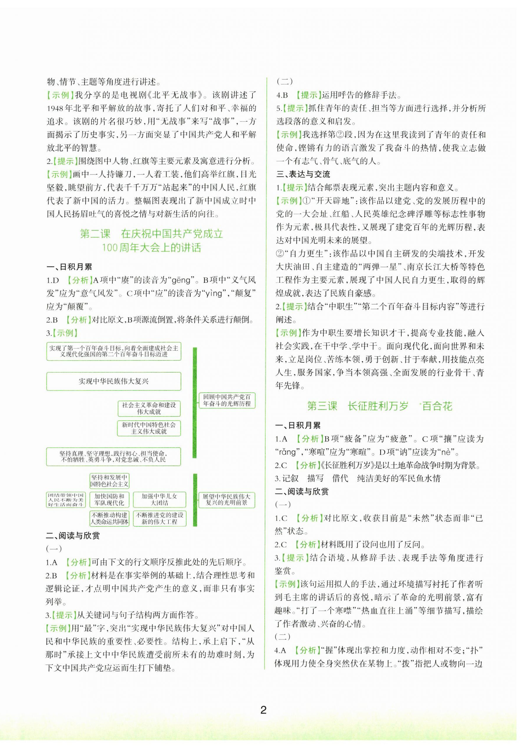 2024年浙江省中等職業(yè)學(xué)校練習(xí)冊(cè)中職語文下冊(cè) 第2頁