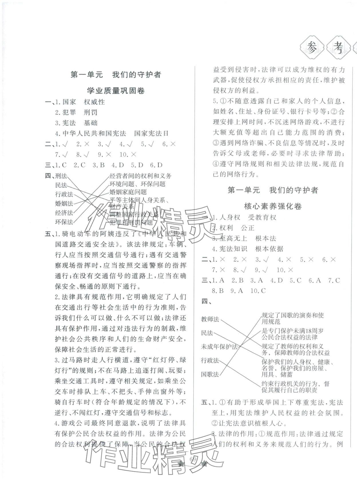 2025年单元测试卷山东文艺出版社六年级道德与法治上册人教版 第1页