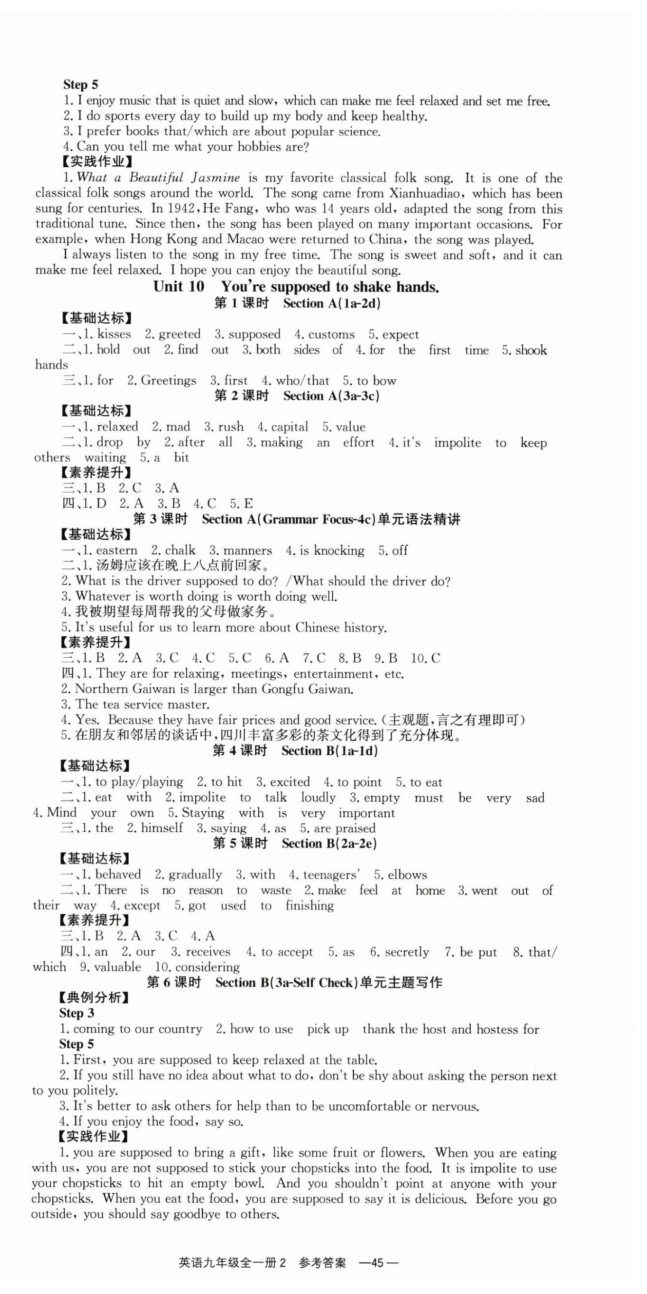 2025年全效学习同步学练测九年级英语全一册人教版 第9页