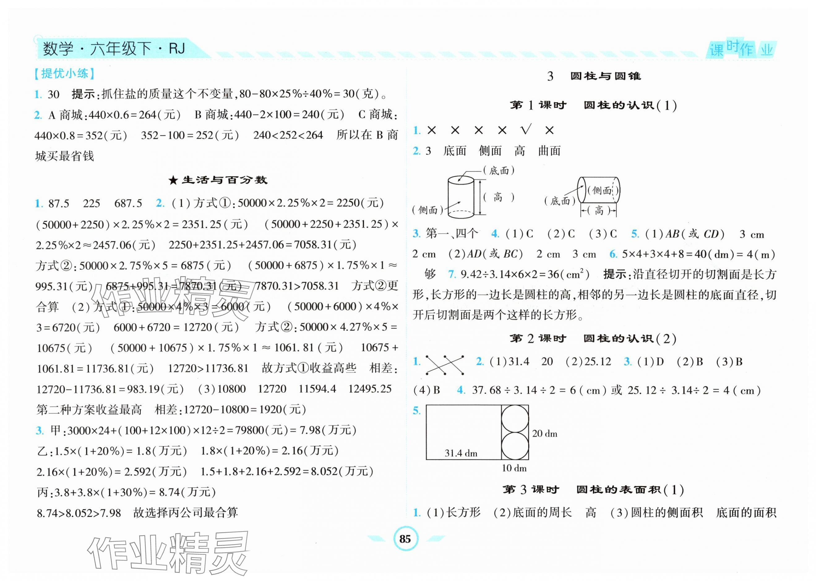 2024年經(jīng)綸學(xué)典課時(shí)作業(yè)六年級(jí)數(shù)學(xué)下冊人教版 第3頁