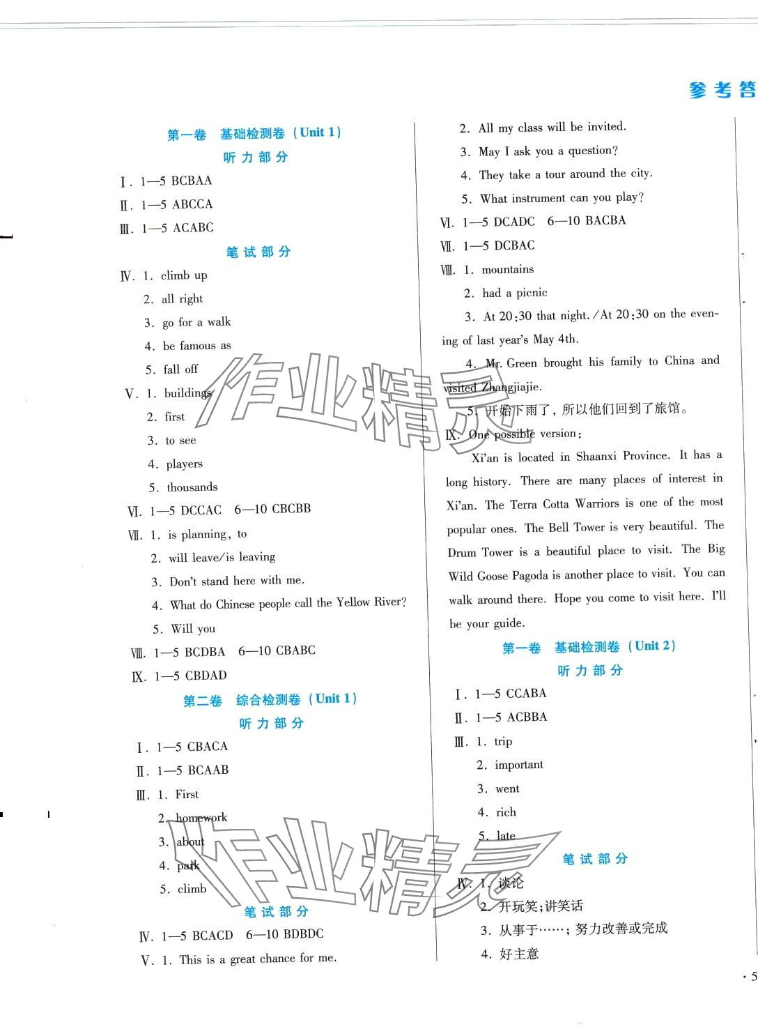 2024年中育1號金卷分類測試卷七年級英語下冊冀教版 第1頁