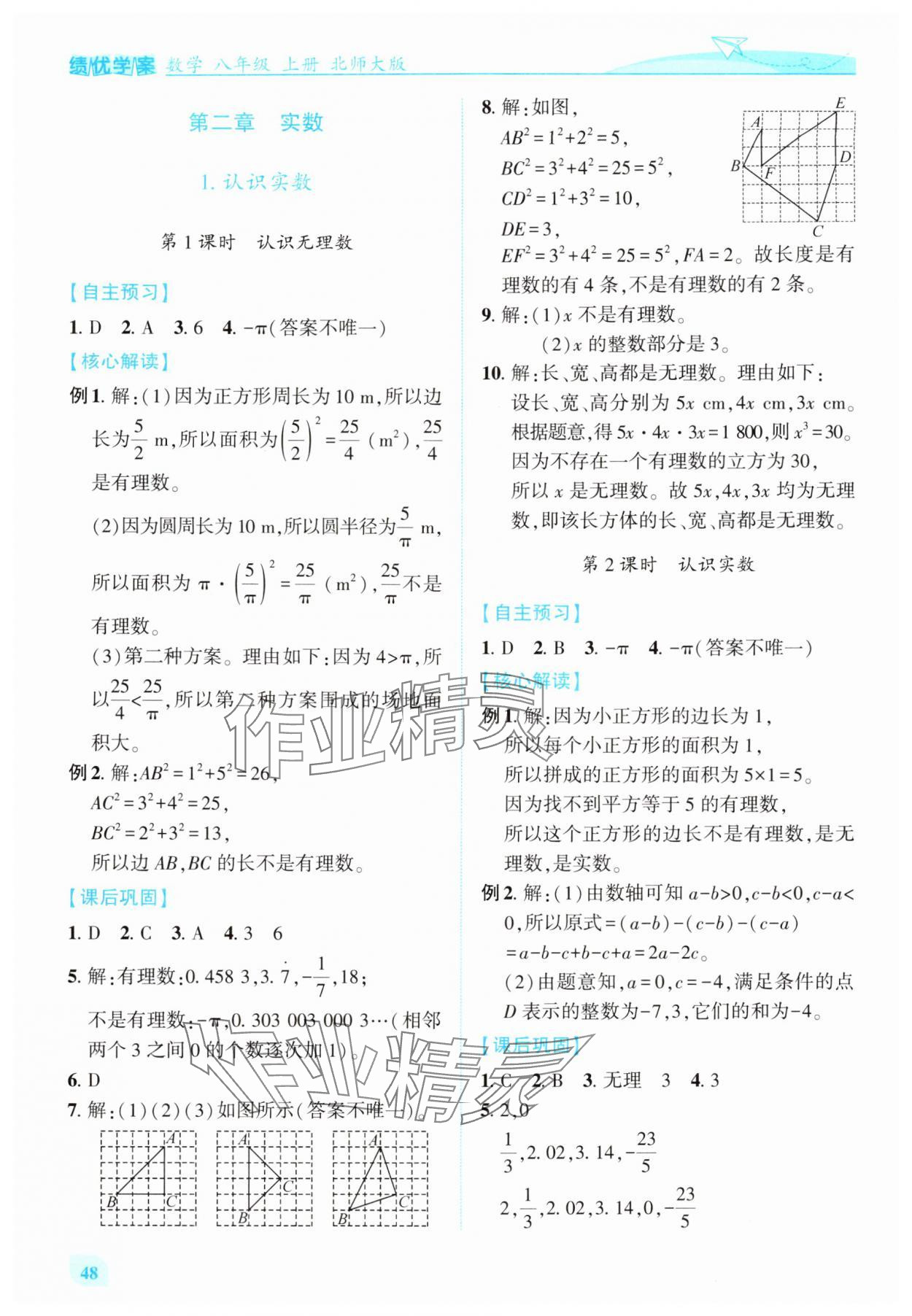 2025年绩优学案八年级数学上册北师大版 第6页