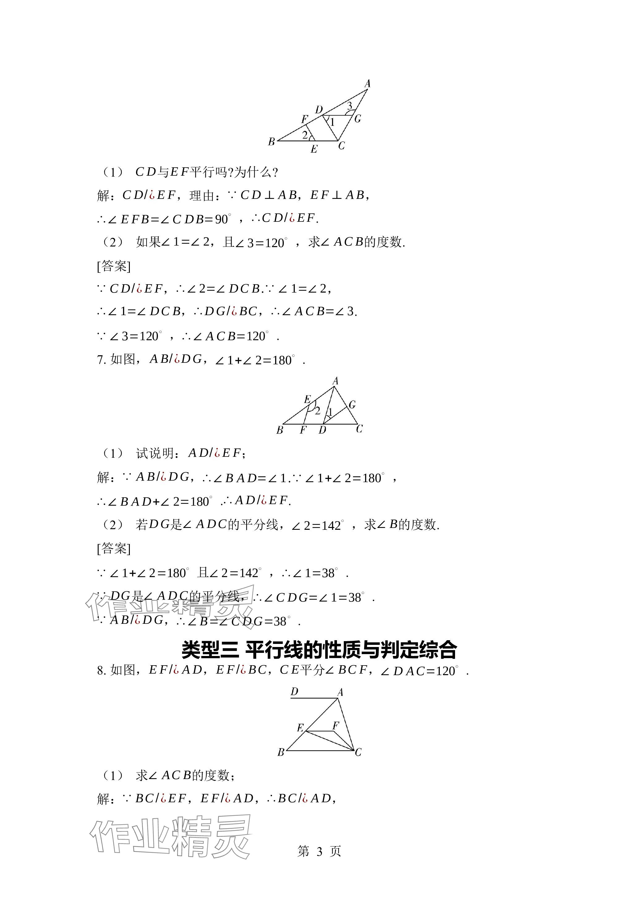 2024年廣東名師講練通七年級數學下冊北師大版深圳專版 參考答案第13頁