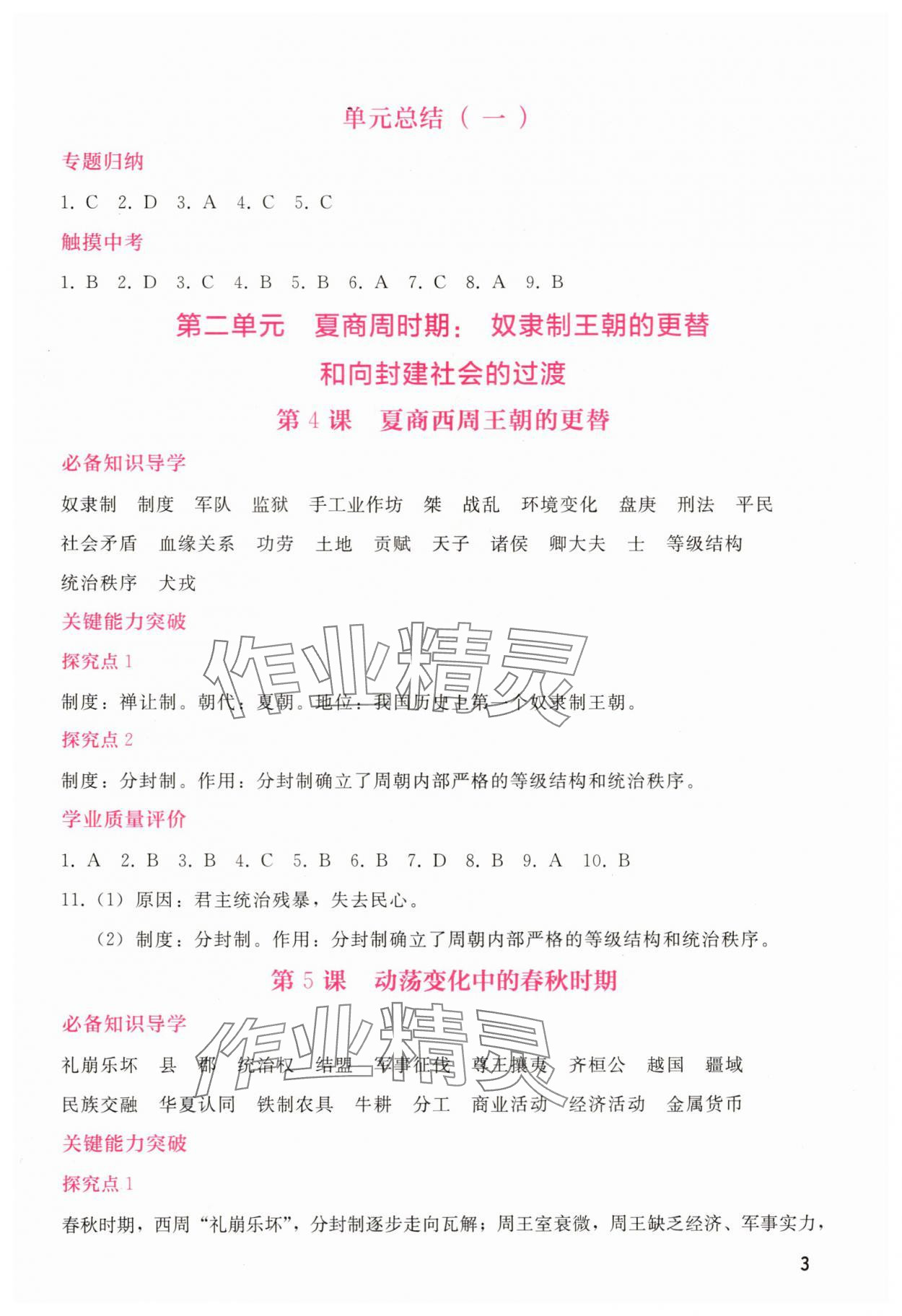 2025年新课程学习辅导七年级历史上册人教版 第3页