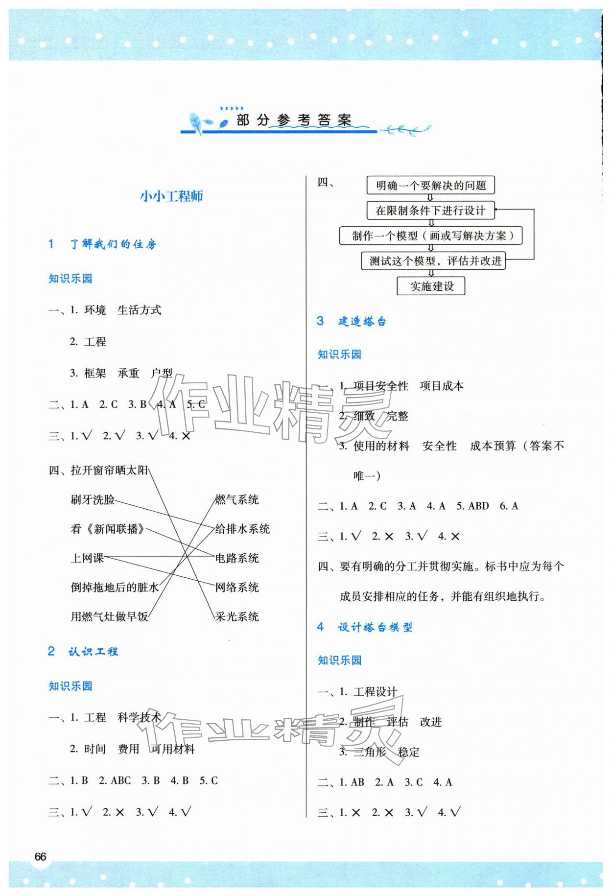 2026年新课程学习与评价六年级科学下册教科版&nbsp;参考答案第1页