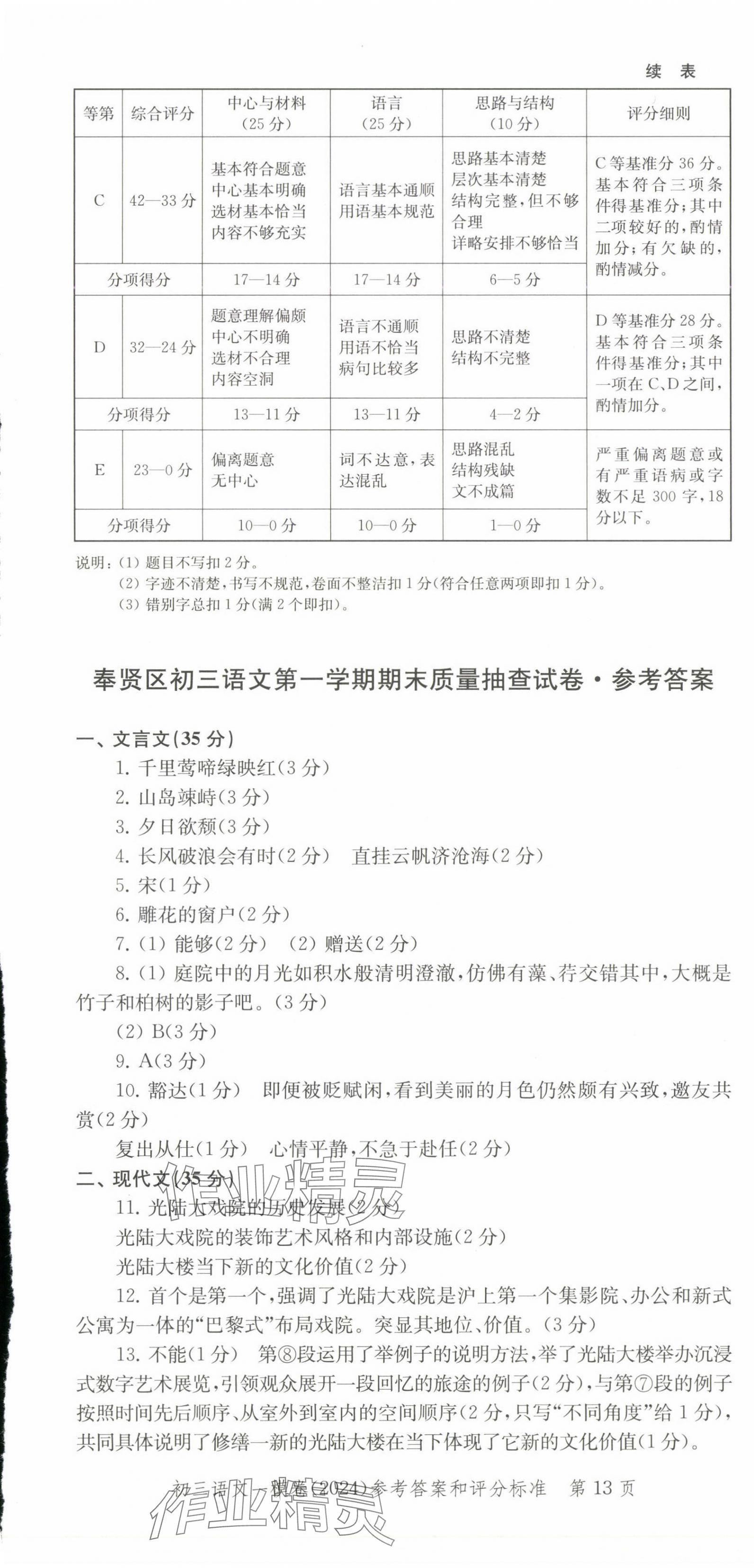 2025年文化課強化訓練語文中考兩年合訂本2023~2024 第13頁