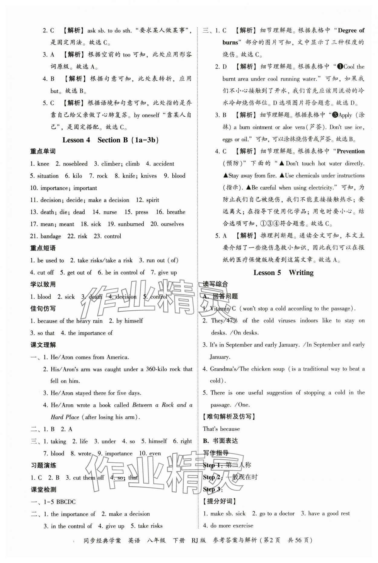 2025年同步經(jīng)典學案八年級英語下冊人教版 第2頁