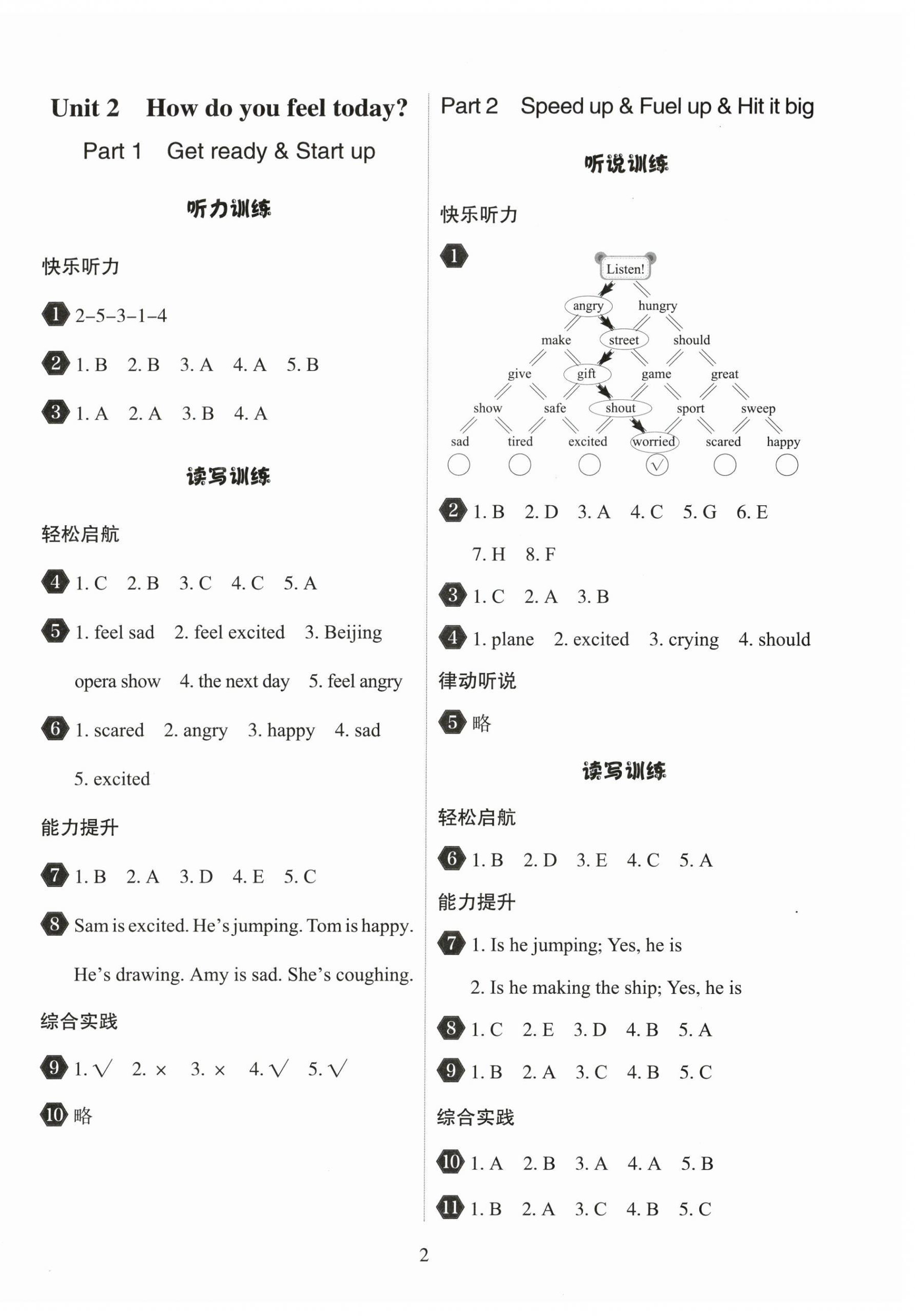 2026年同步练习册外语教学与研究出版社四年级英语下册外研版&nbsp;第2页