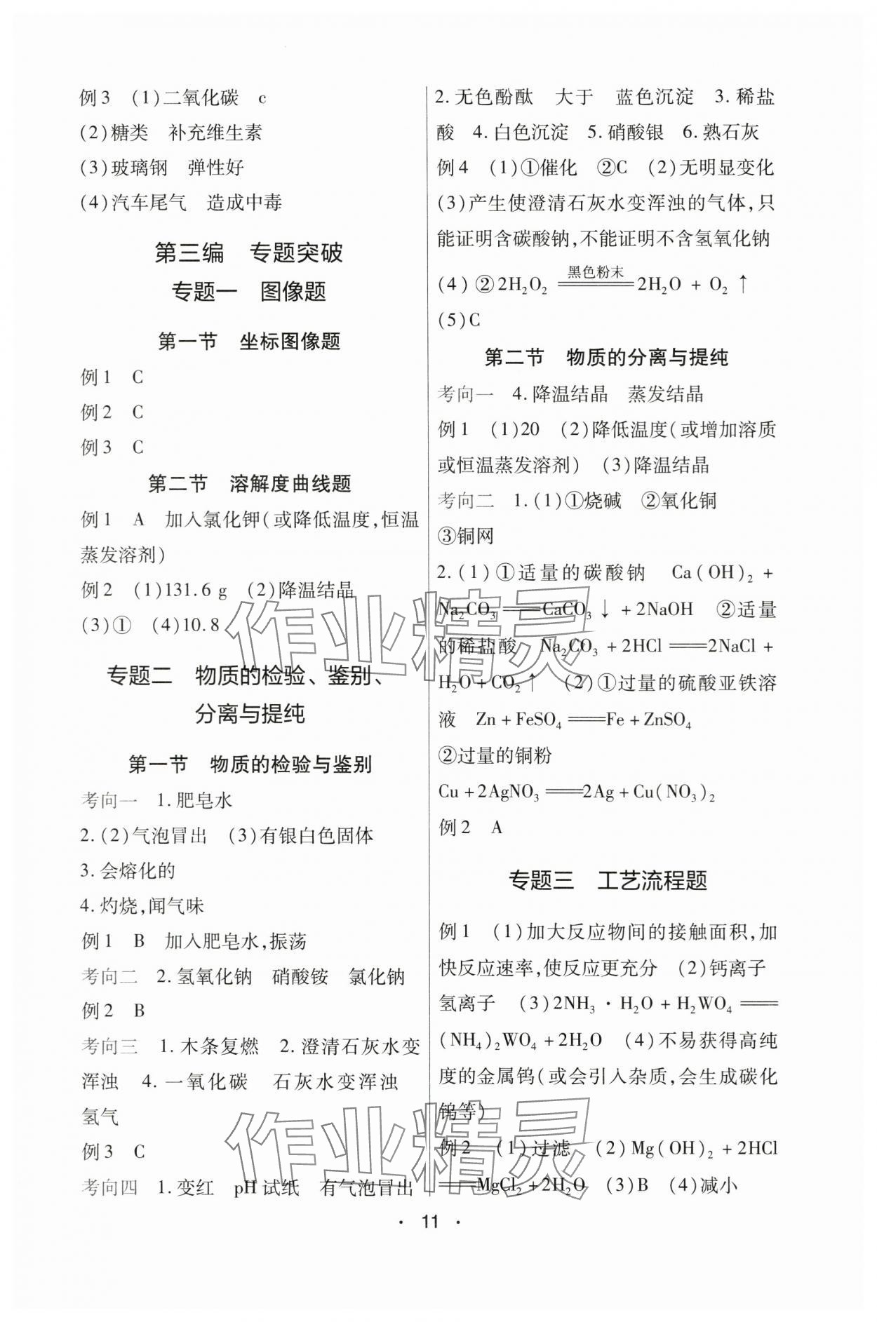 2024年中考新评价化学江西专版 第11页