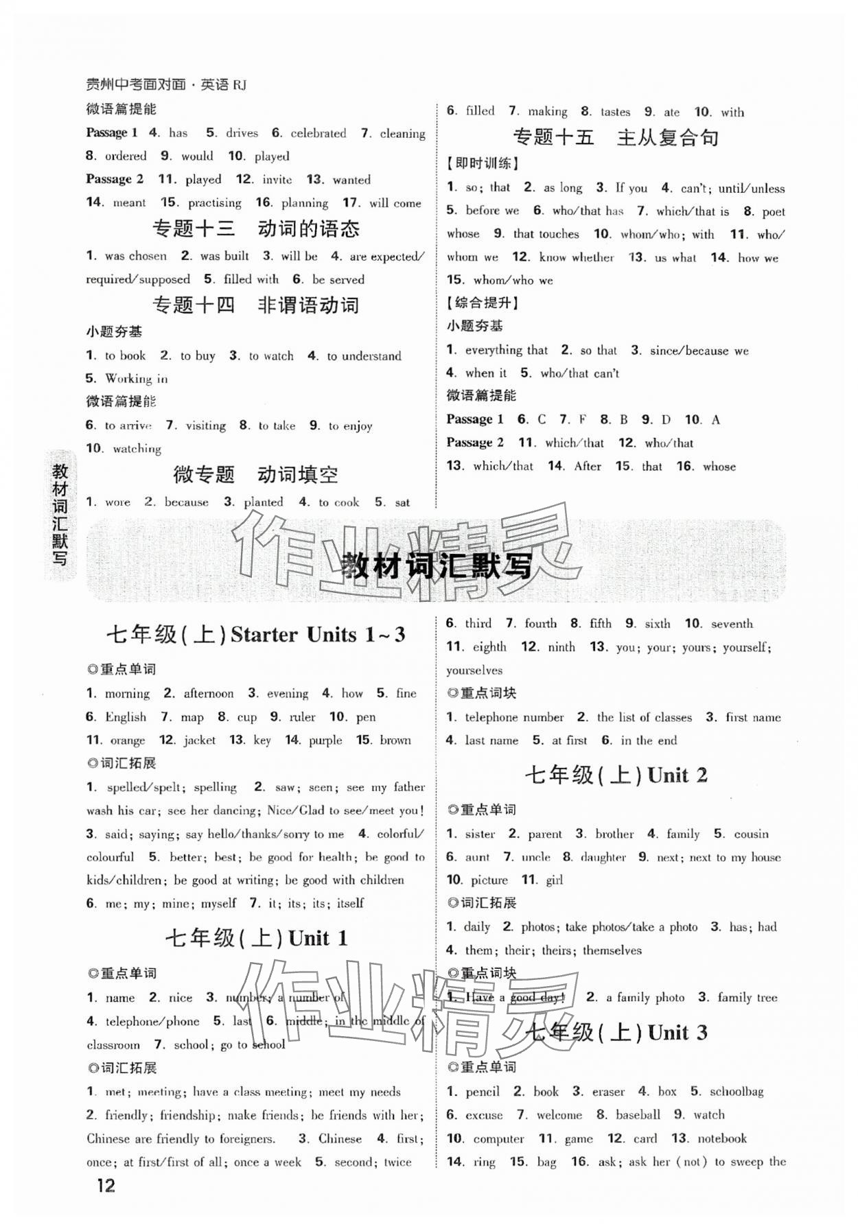 2024年中考面對(duì)面英語人教版貴州專版 第15頁