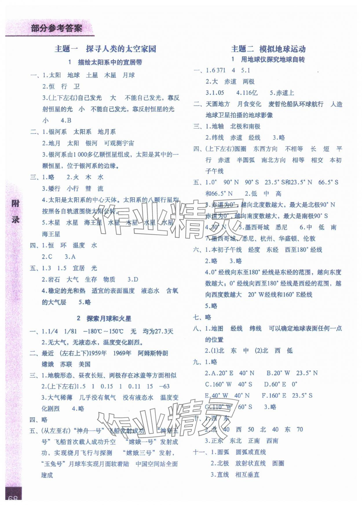 2024年地理填充圖冊七年級上冊晉教版星球地圖出版社 參考答案第1頁