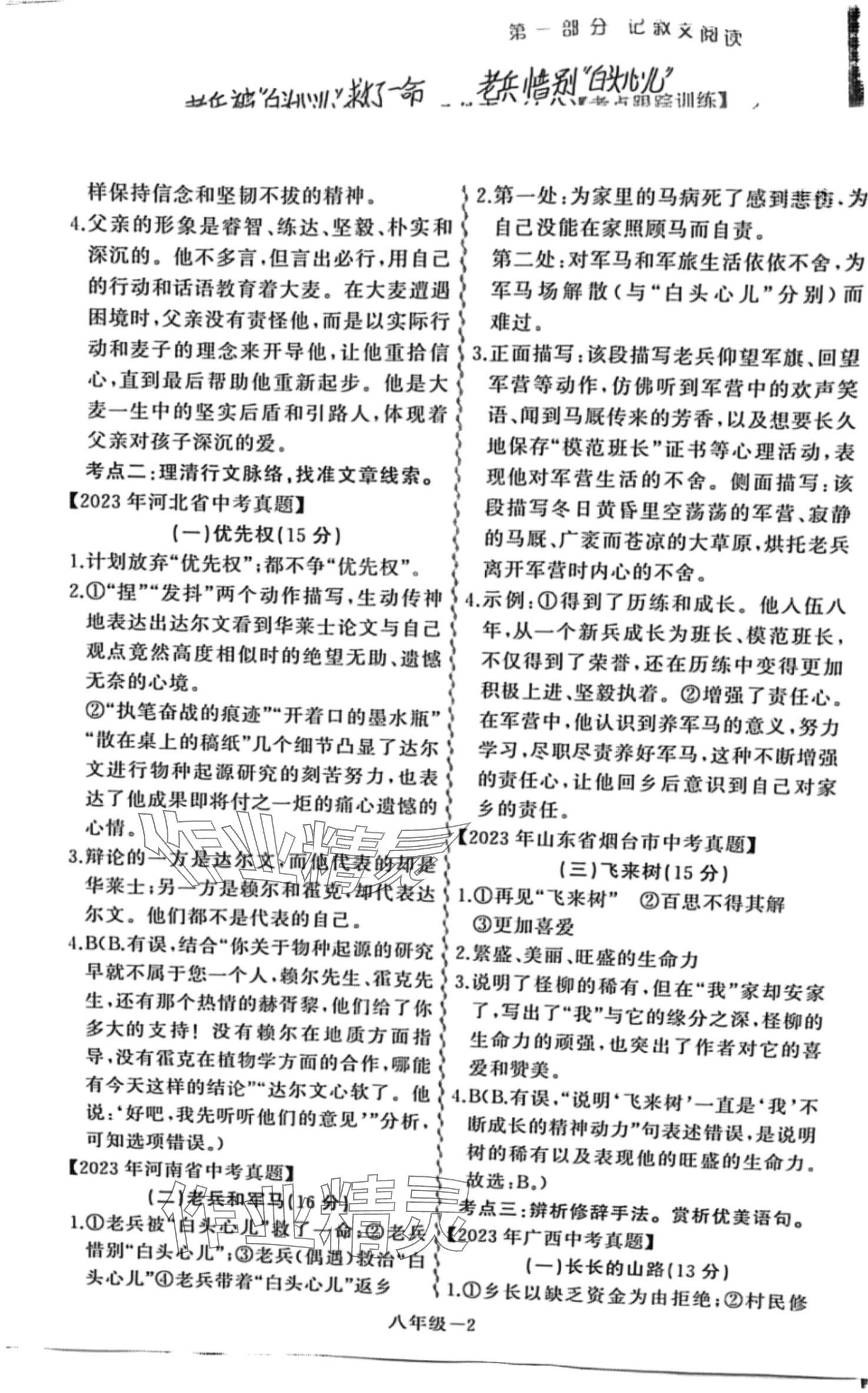 2024年考点阅读八年级语文 第2页