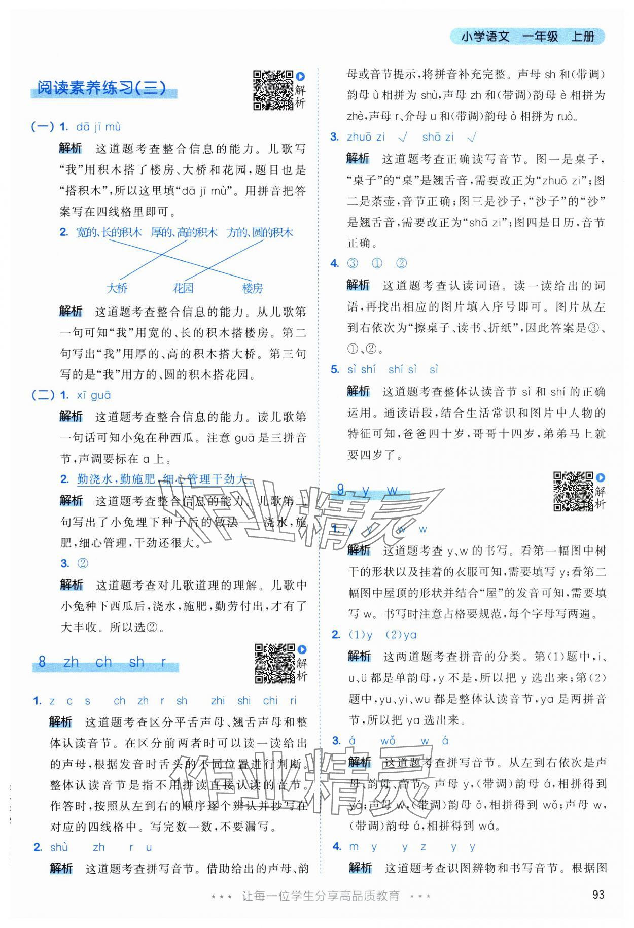 2025年53天天練一年級(jí)語(yǔ)文上冊(cè)人教版 第9頁(yè)