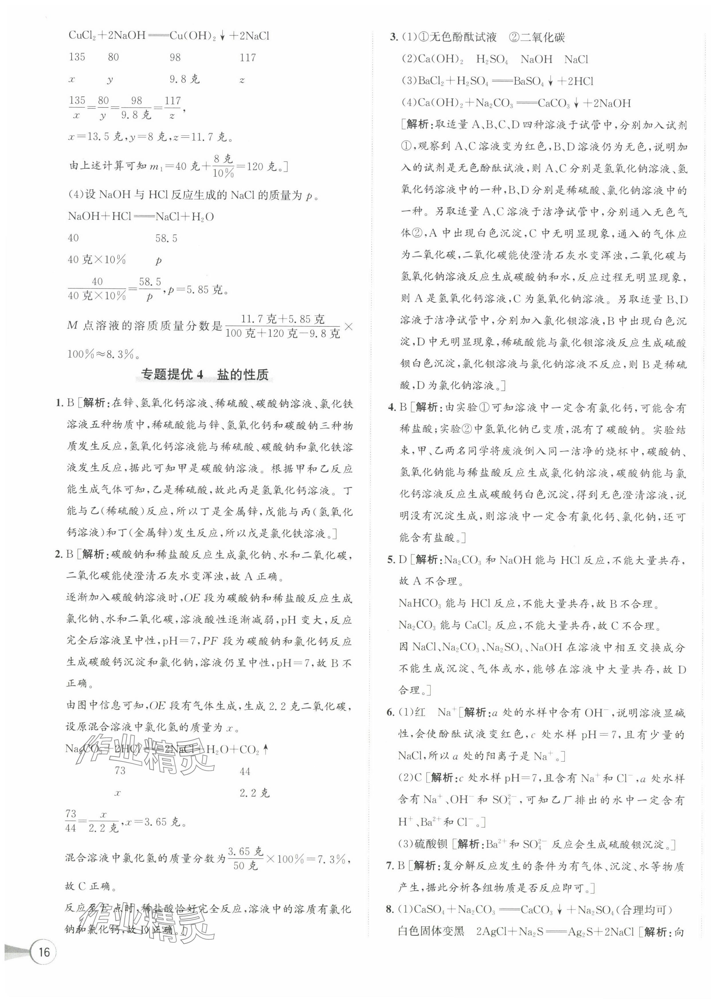 2024年優(yōu)加攻略九年級(jí)科學(xué)全一冊浙教版 第15頁