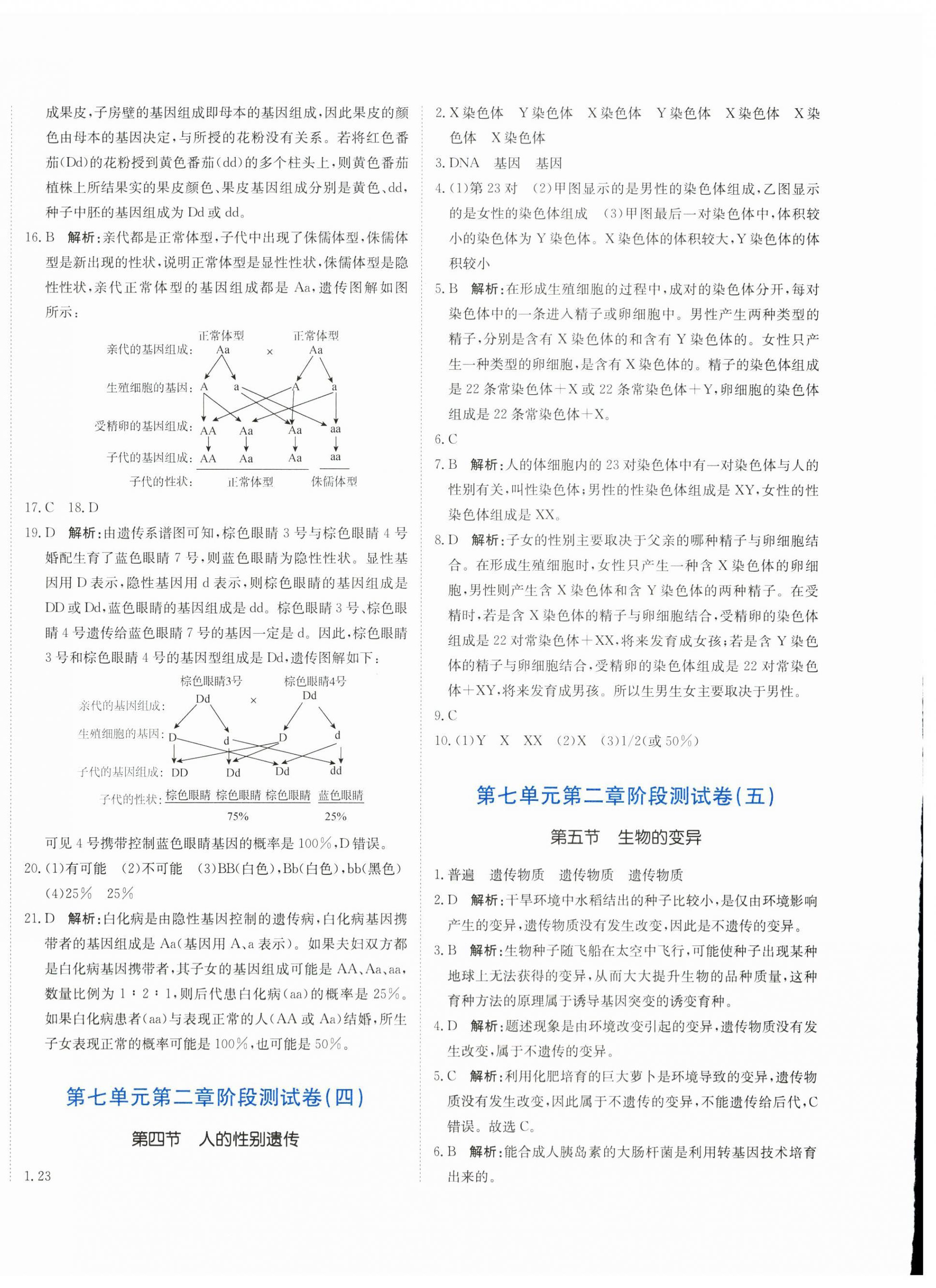 2025年提分教練八年級(jí)生物下冊(cè)人教版 第4頁(yè)