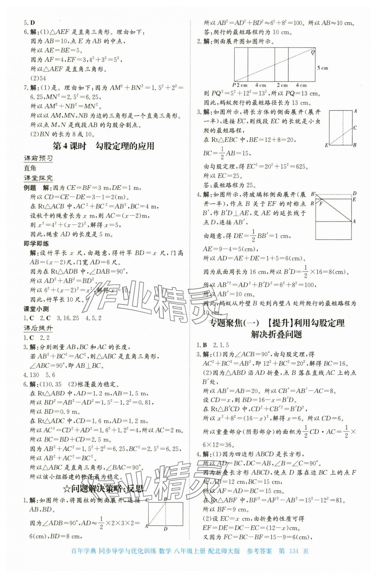 2025年同步导学与优化训练八年级数学上册北师大版 第2页