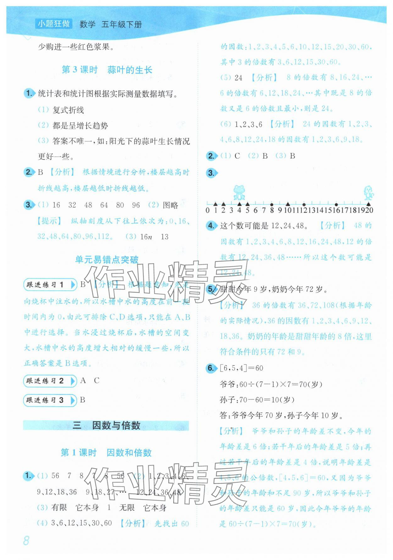 2025年小題狂做培優作業本五年級數學下冊蘇教版 第8頁
