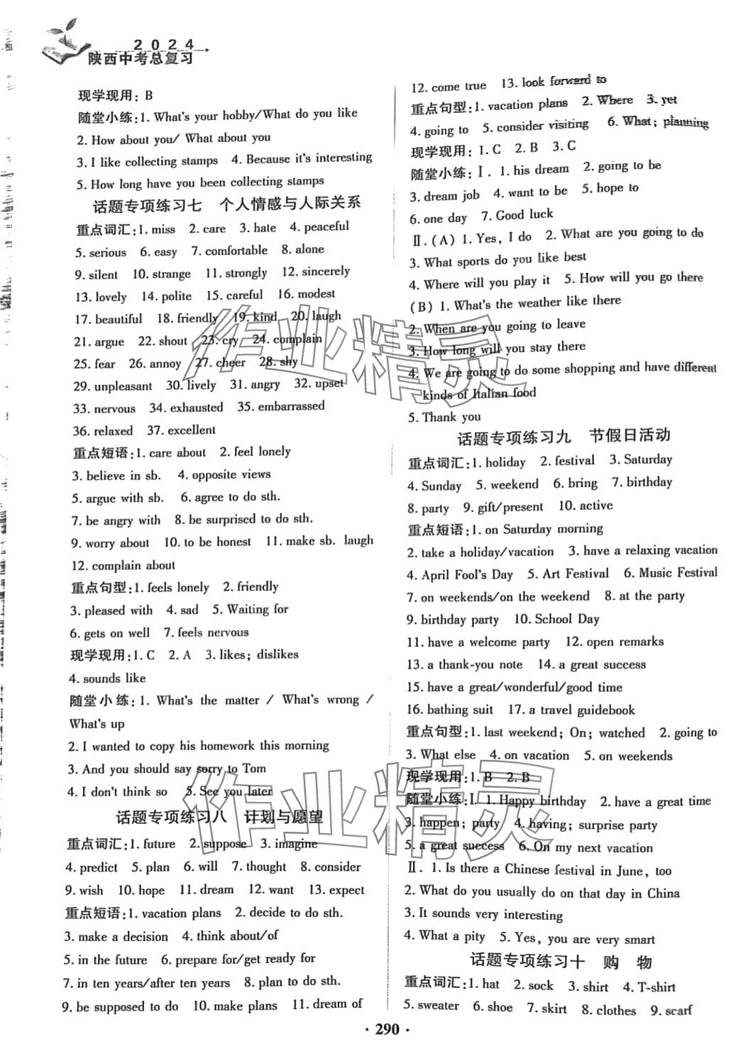 2024年中考總復(fù)習(xí)特別指導(dǎo)英語陜西專版 第4頁