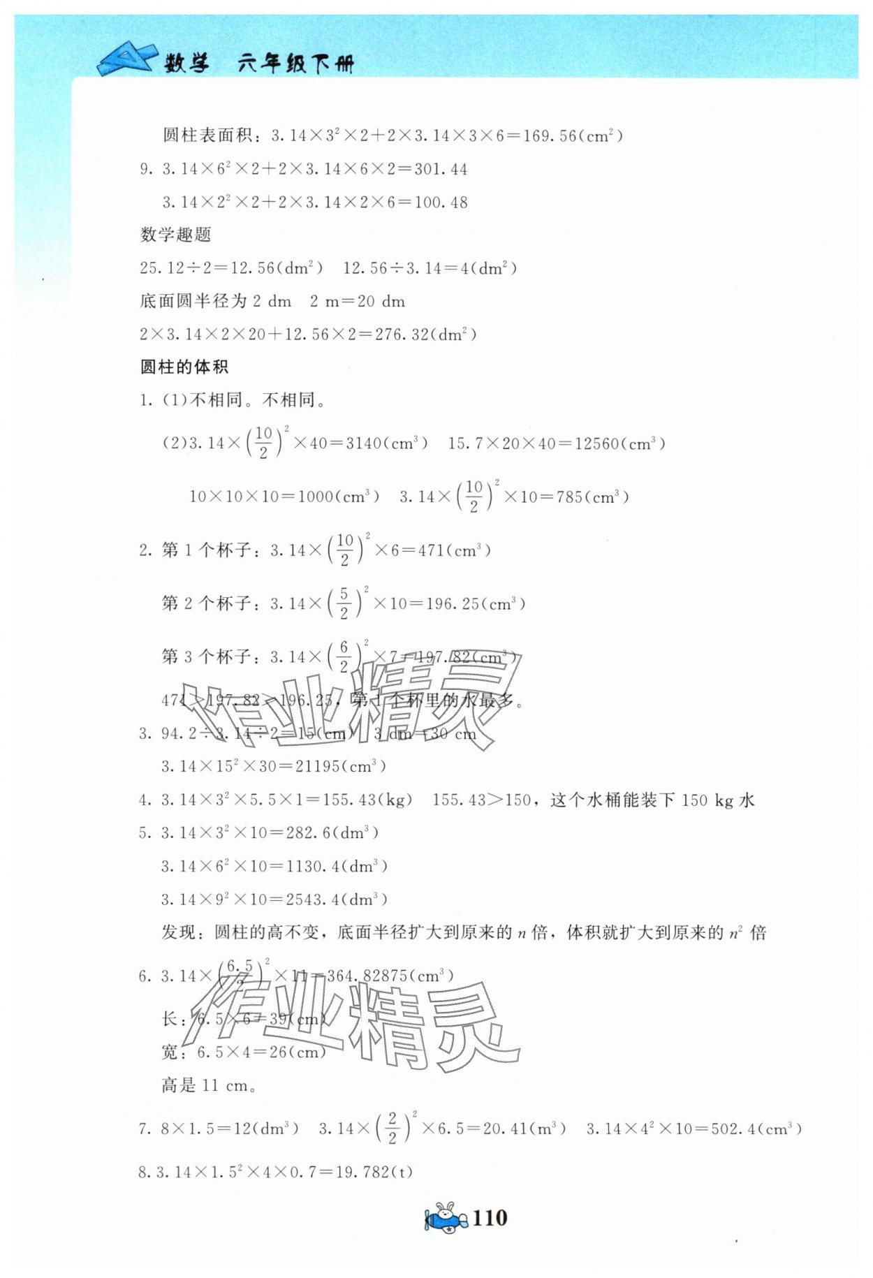 2024年伴你成长北京师范大学出版社六年级数学下册北师大版河南专版 第2页