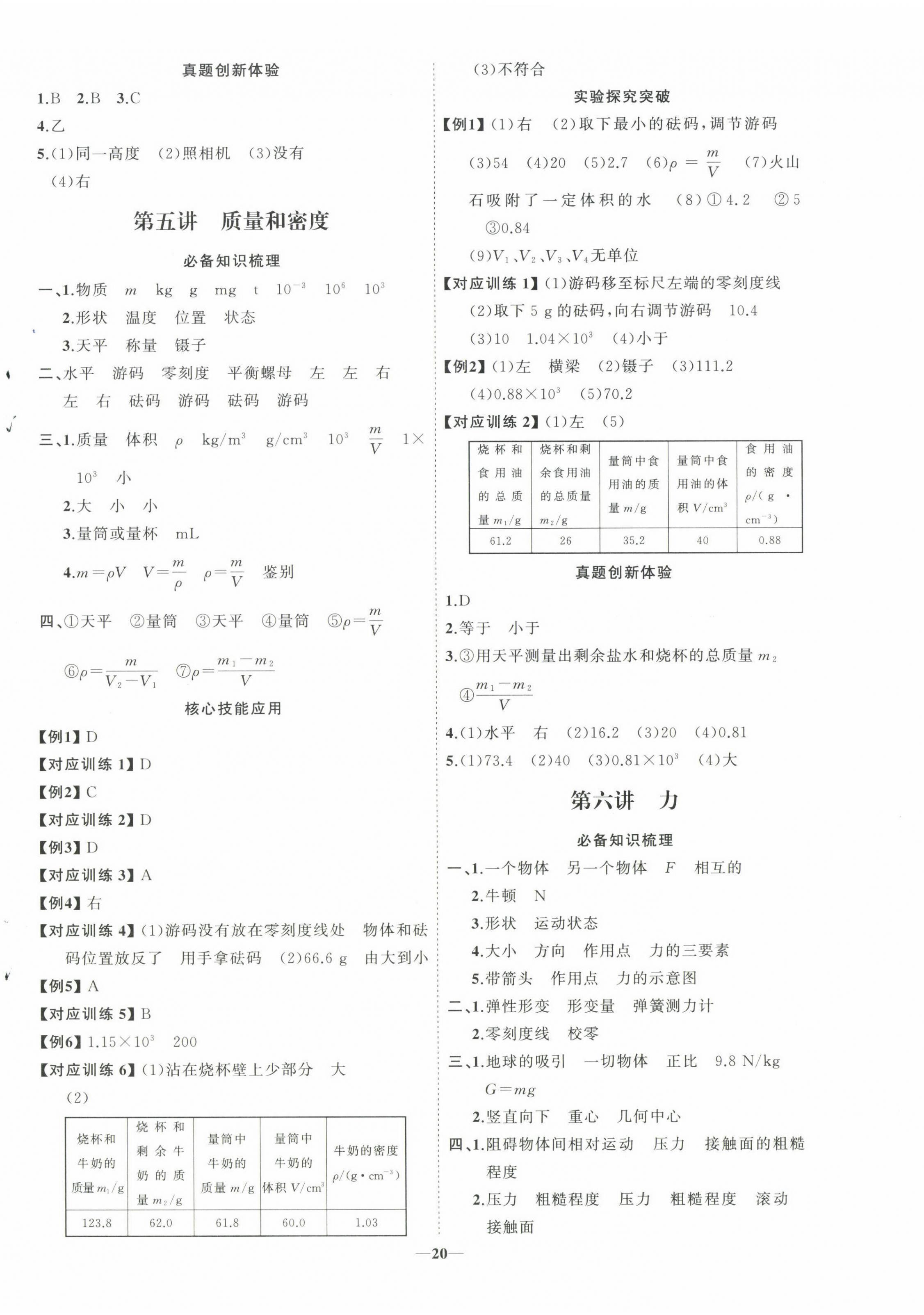 2025年初中總復(fù)習(xí)手冊(cè)山東人民出版社物理魯科版 第4頁(yè)